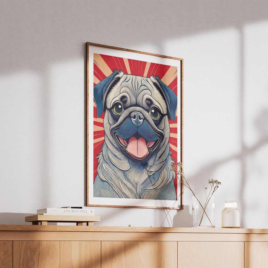 Pug Hokusai Japanese Inspired Dog Series 3 image 5