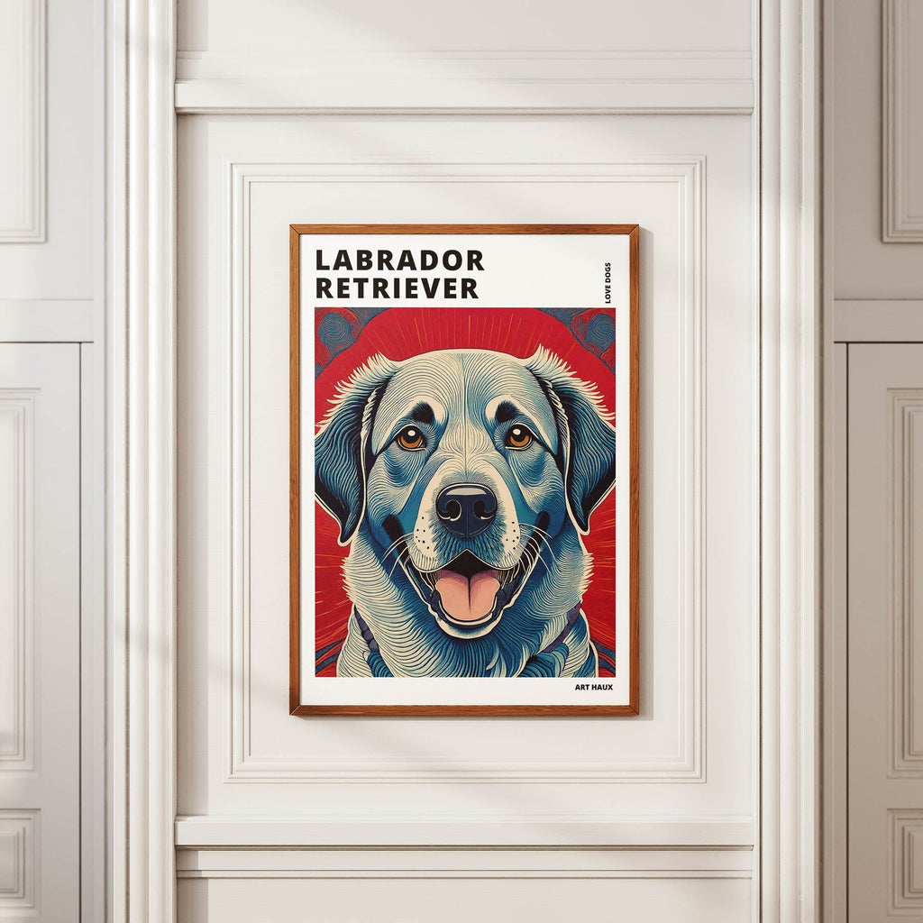 Labrador Retriever Hokusai Japanese Inspired Dog Series with Text image 3