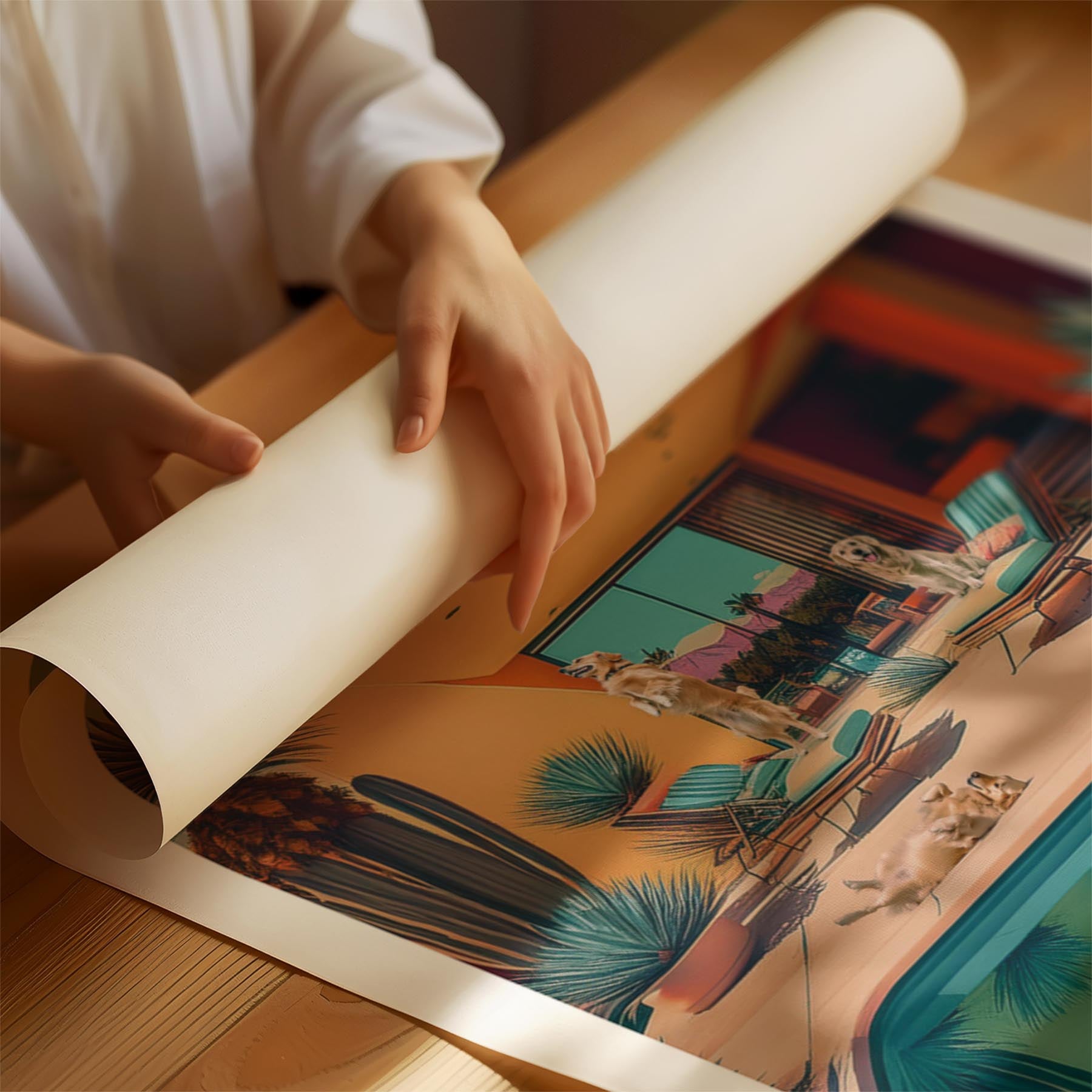 Golden Retriever Custom Pool Party WITH TEXT image 1