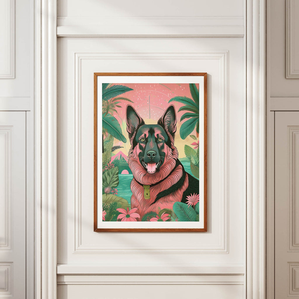 German Shepherd Flowery Dog image 3