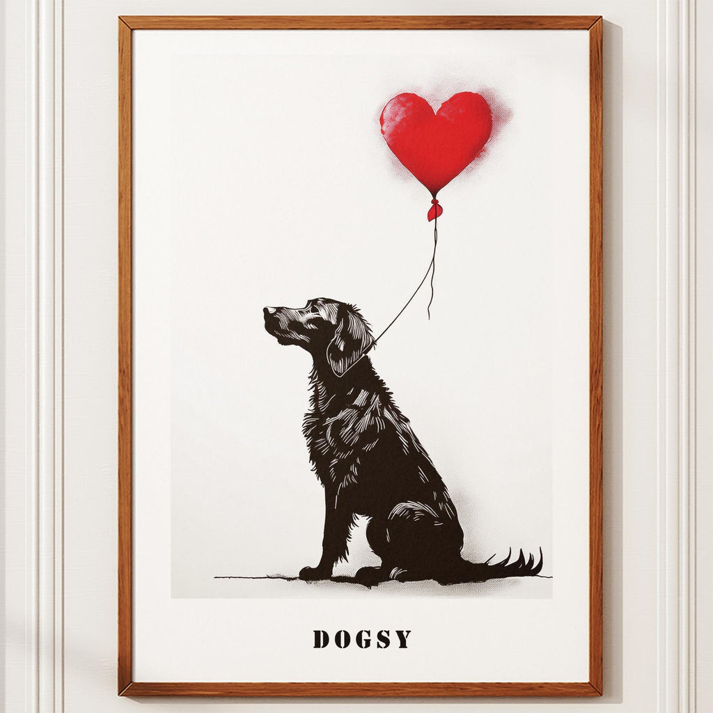 Curly Coated Retriever DOGSY Series inspired by the Art of Banksy with text Dogs image 10