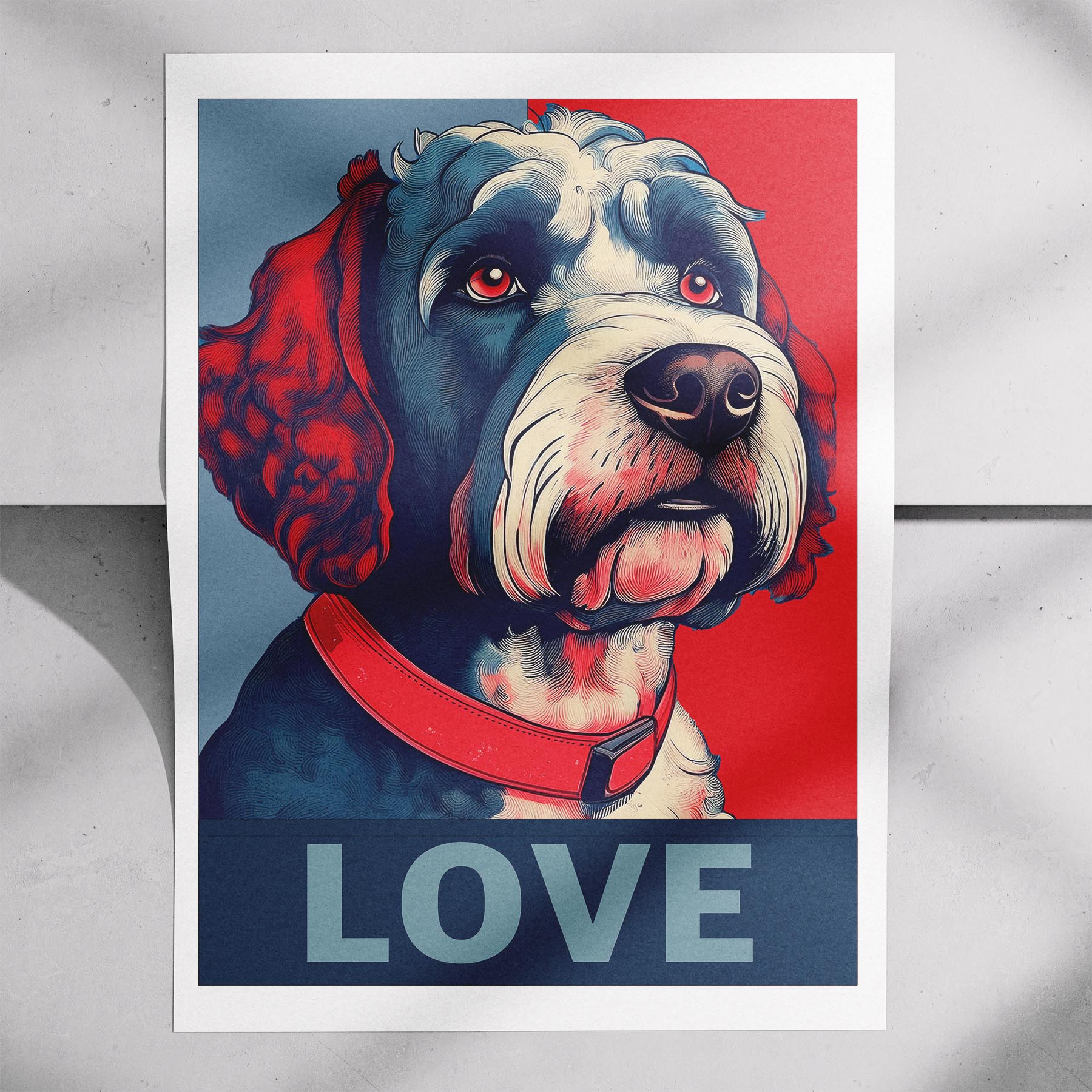 Spanish Water Dog LOVE Series Inspired by the Obama Poster image 7