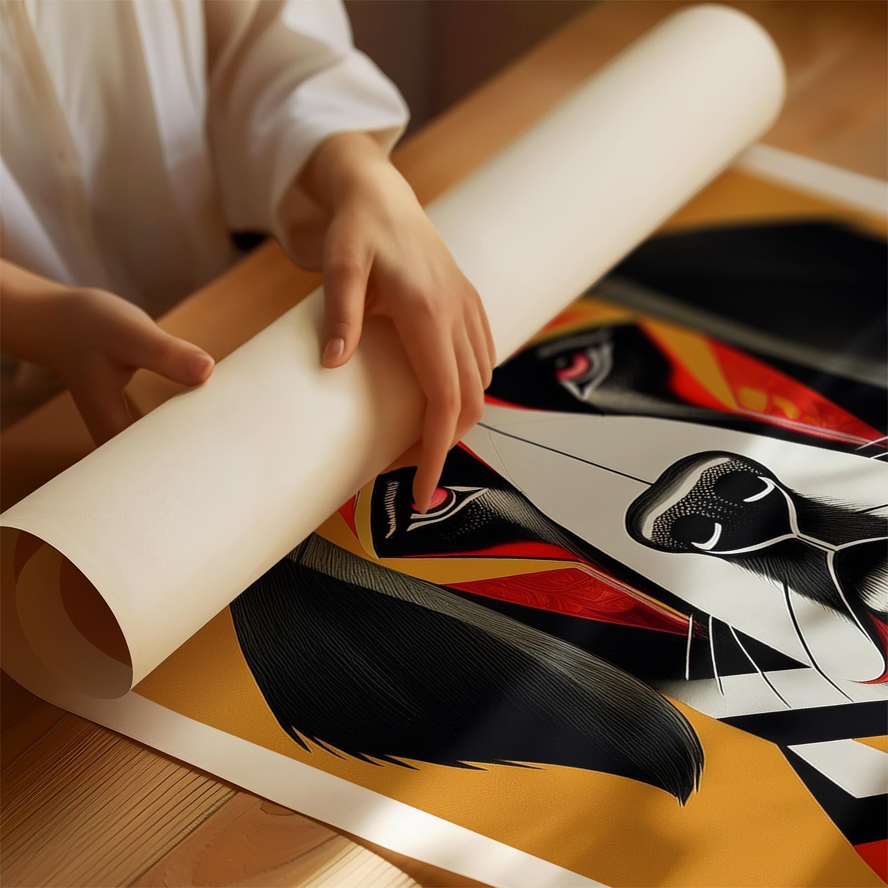 Saint Bernard Geometric Orange Series image 1