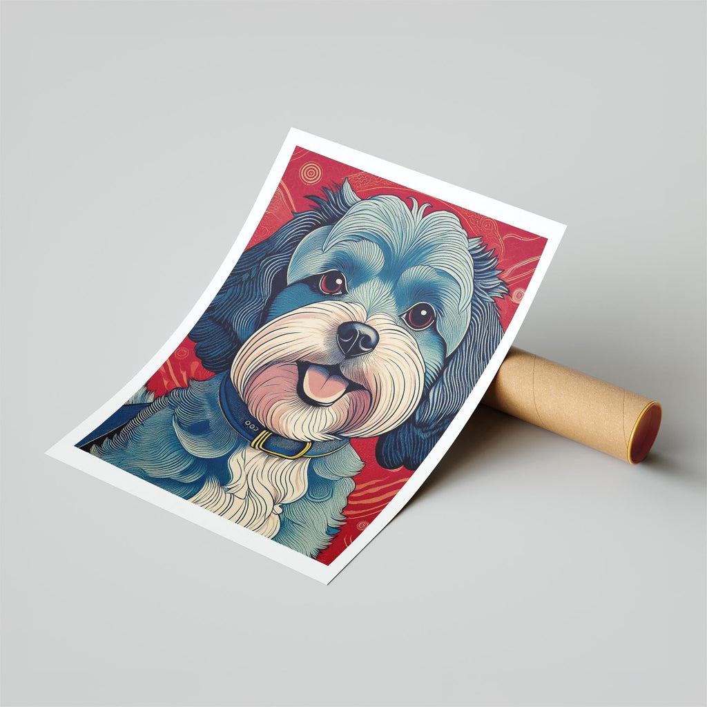 Cavoodle Hokusai Japanese Inspired Dog Series 9 image 6