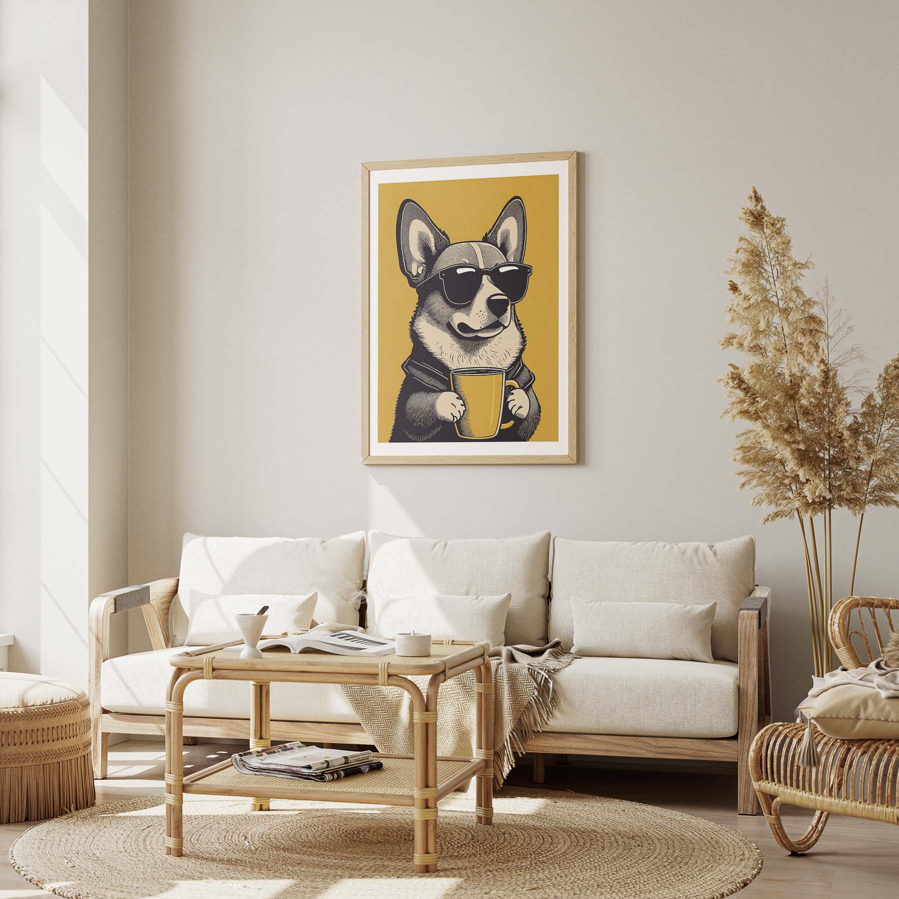 Corgi Chillin Coffee Dog image 1