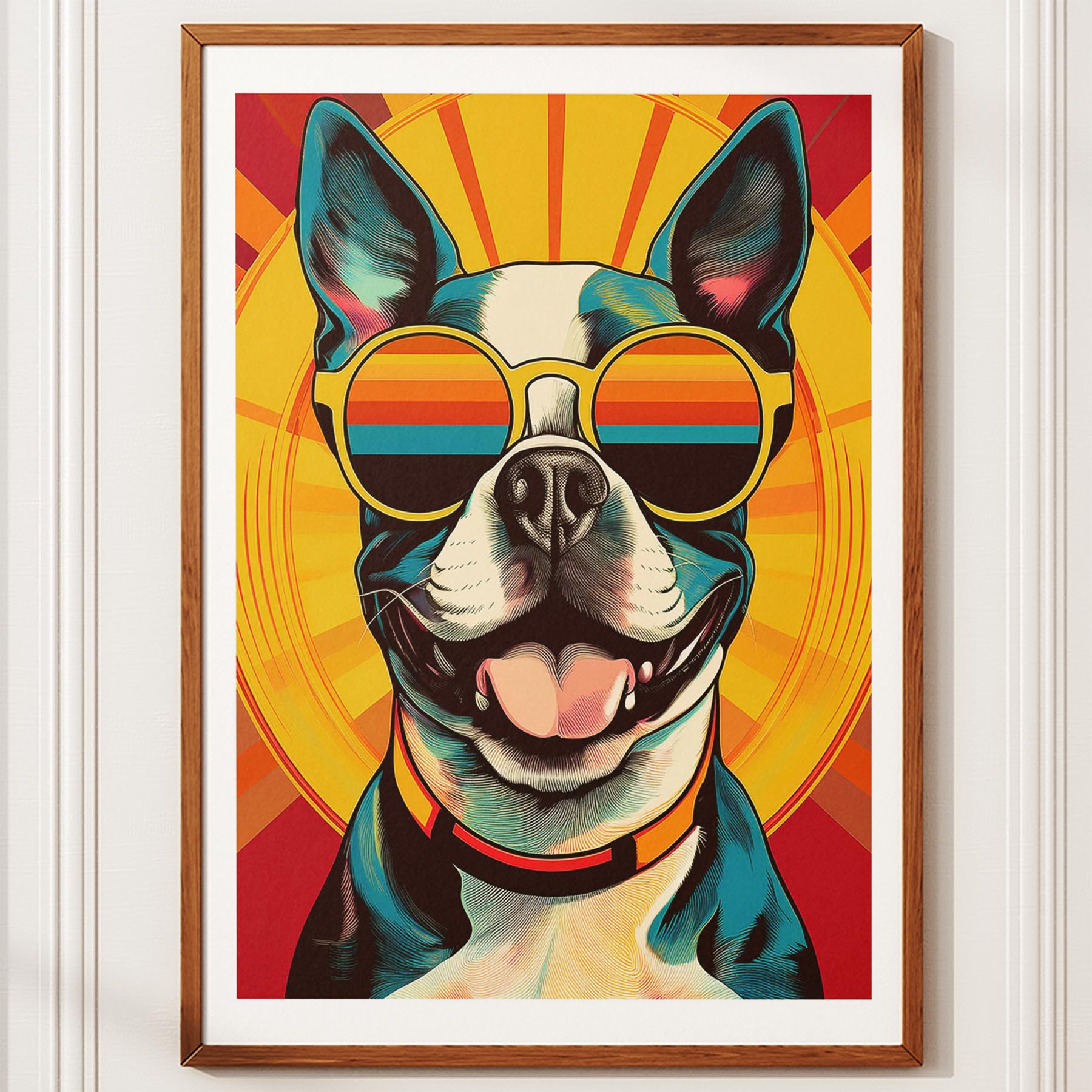 Boston Terrier In Colourful Sunnies 2 image 10