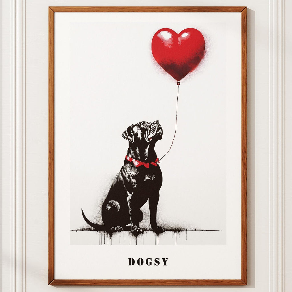 Bullmastiff DOGSY Series inspired by the Art of Banksy with text Dogsy image 10