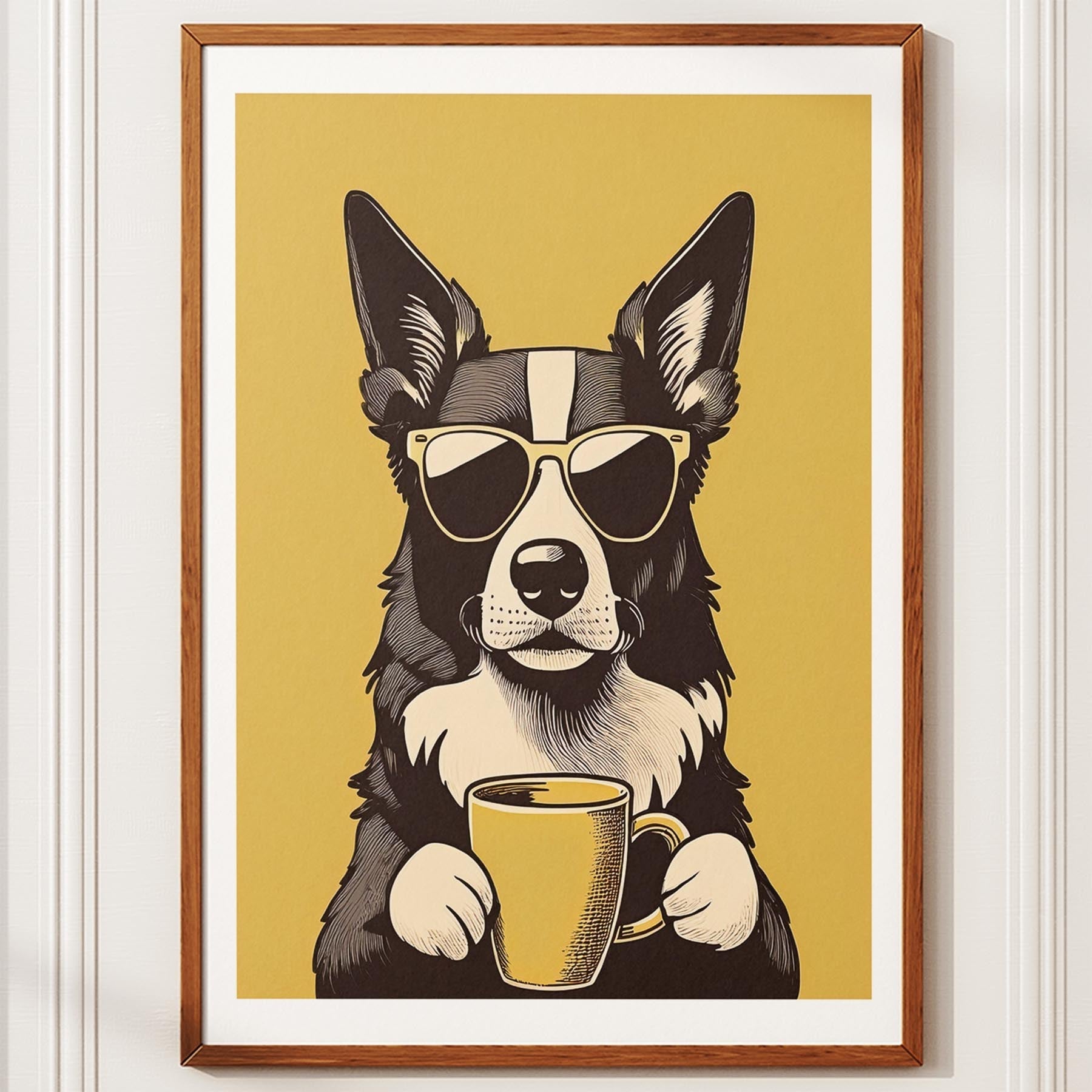 Border Collie Chillin Coffee Dog image 10