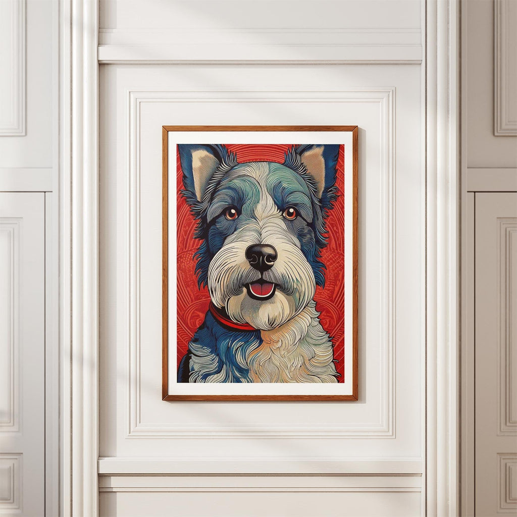 Fox Terrier Hokusai Japanese Inspired Dog Series image 3