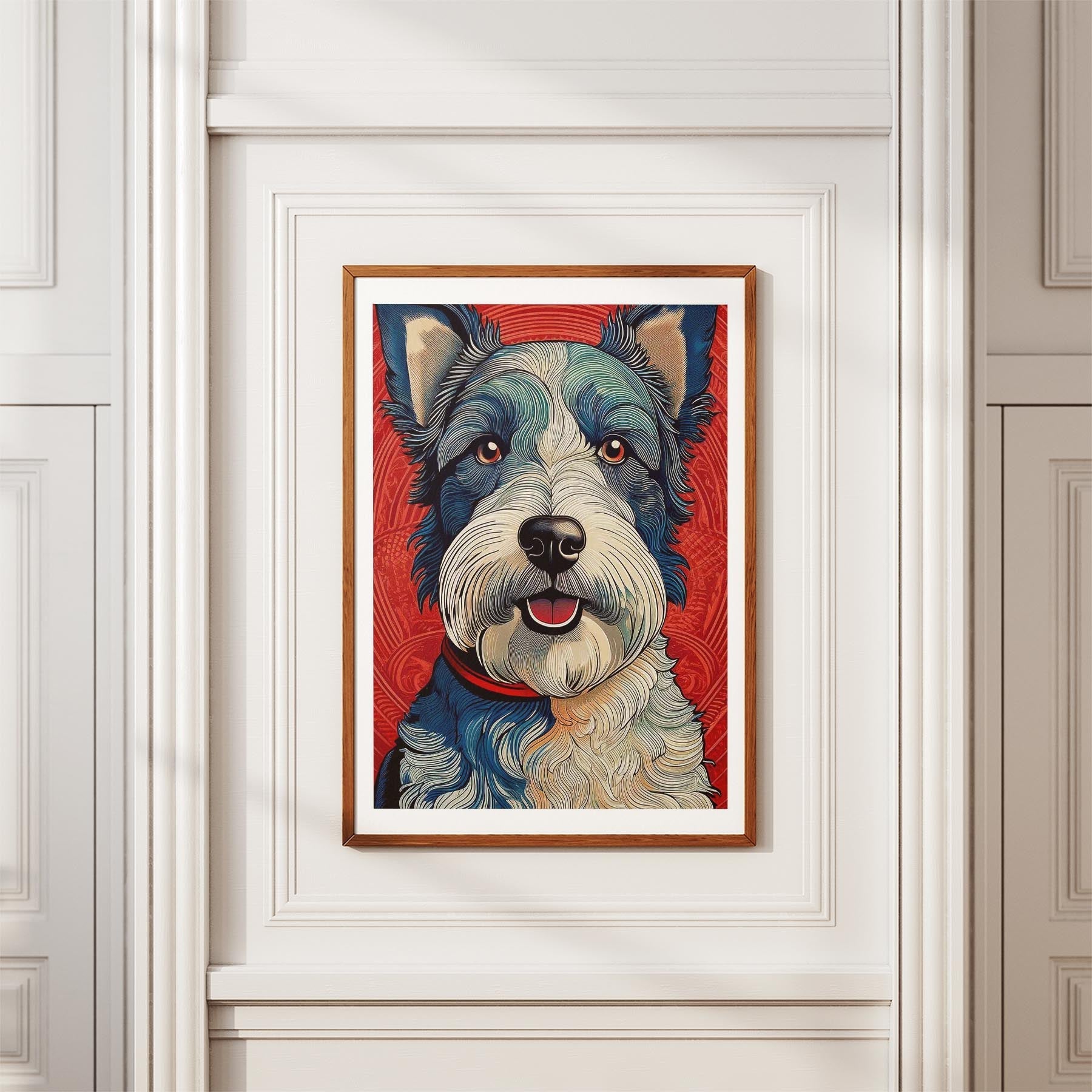 Fox Terrier Hokusai Japanese Inspired Dog Series image 3