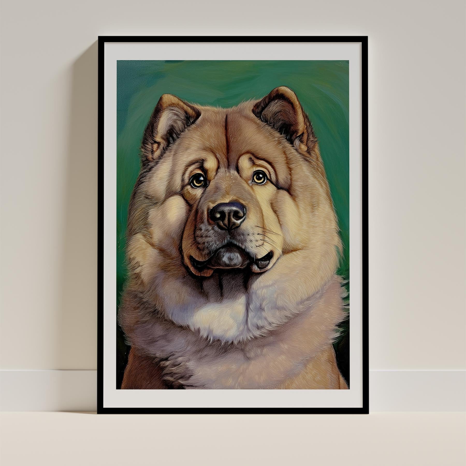 Chow Chow Green Painted Series image 0