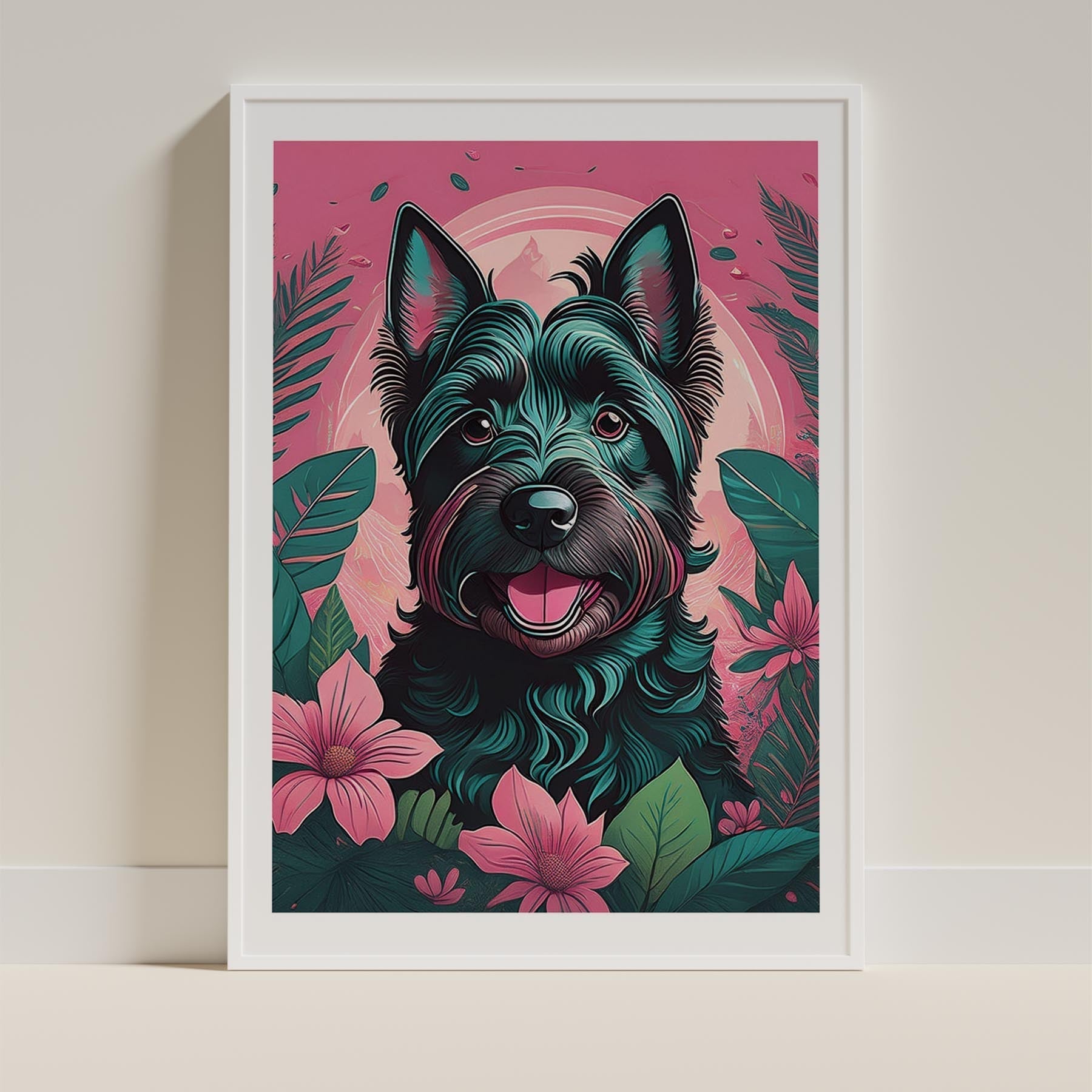 Scottish Terrier Flowery Dog image 9