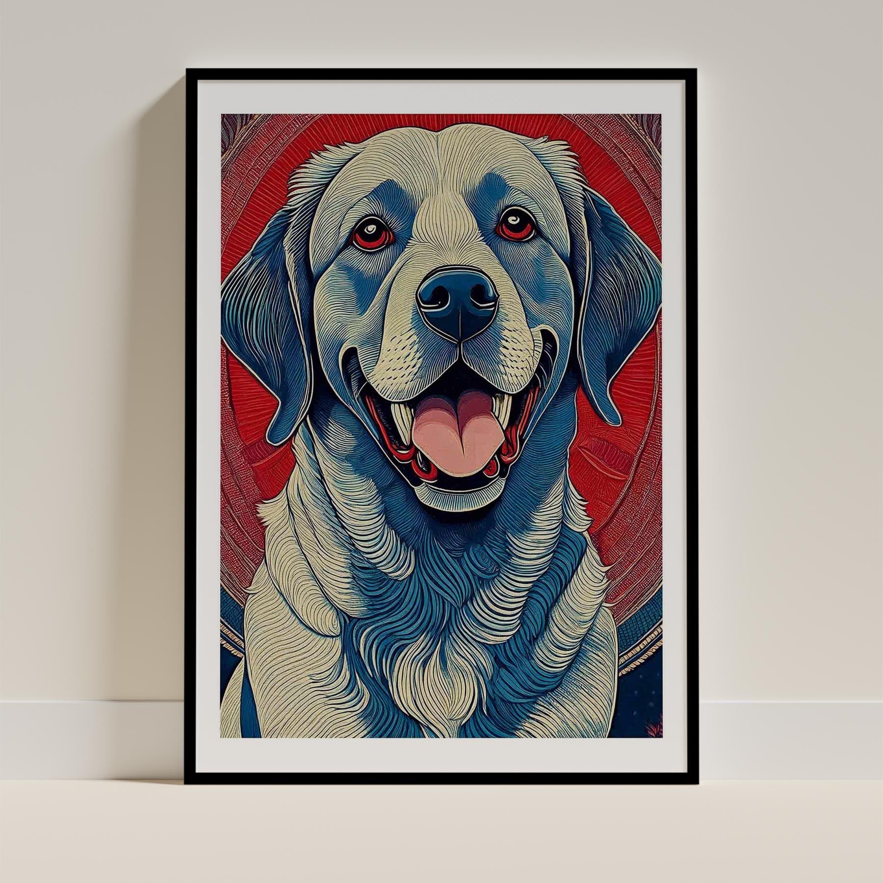 Labrador Retriever Hokusai Japanese Inspired Dog Series 4 image 0