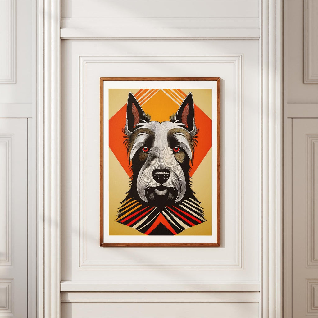 Scottish Terrier Geometric Orange Series image 3