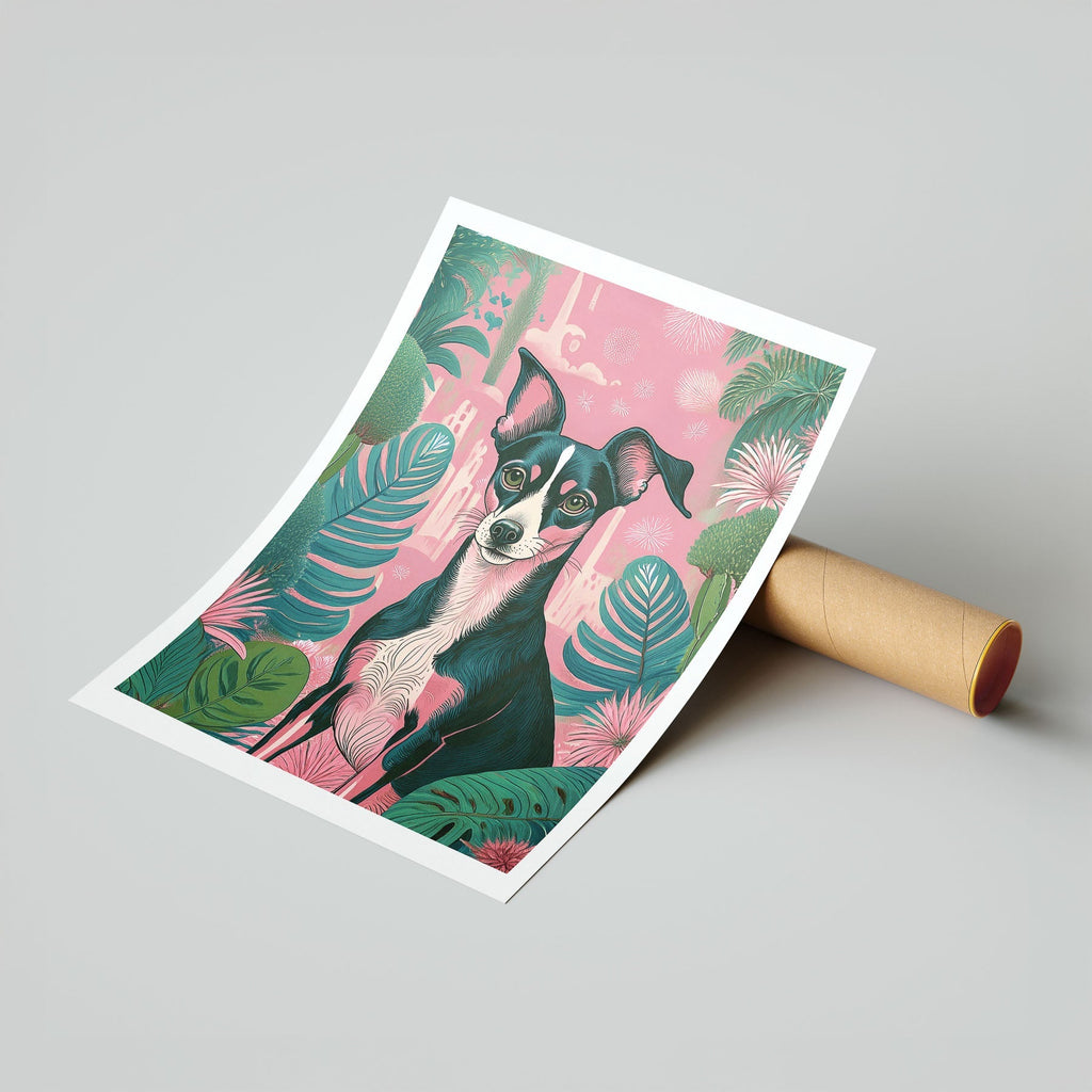 Whippet Flowery Dog image 7