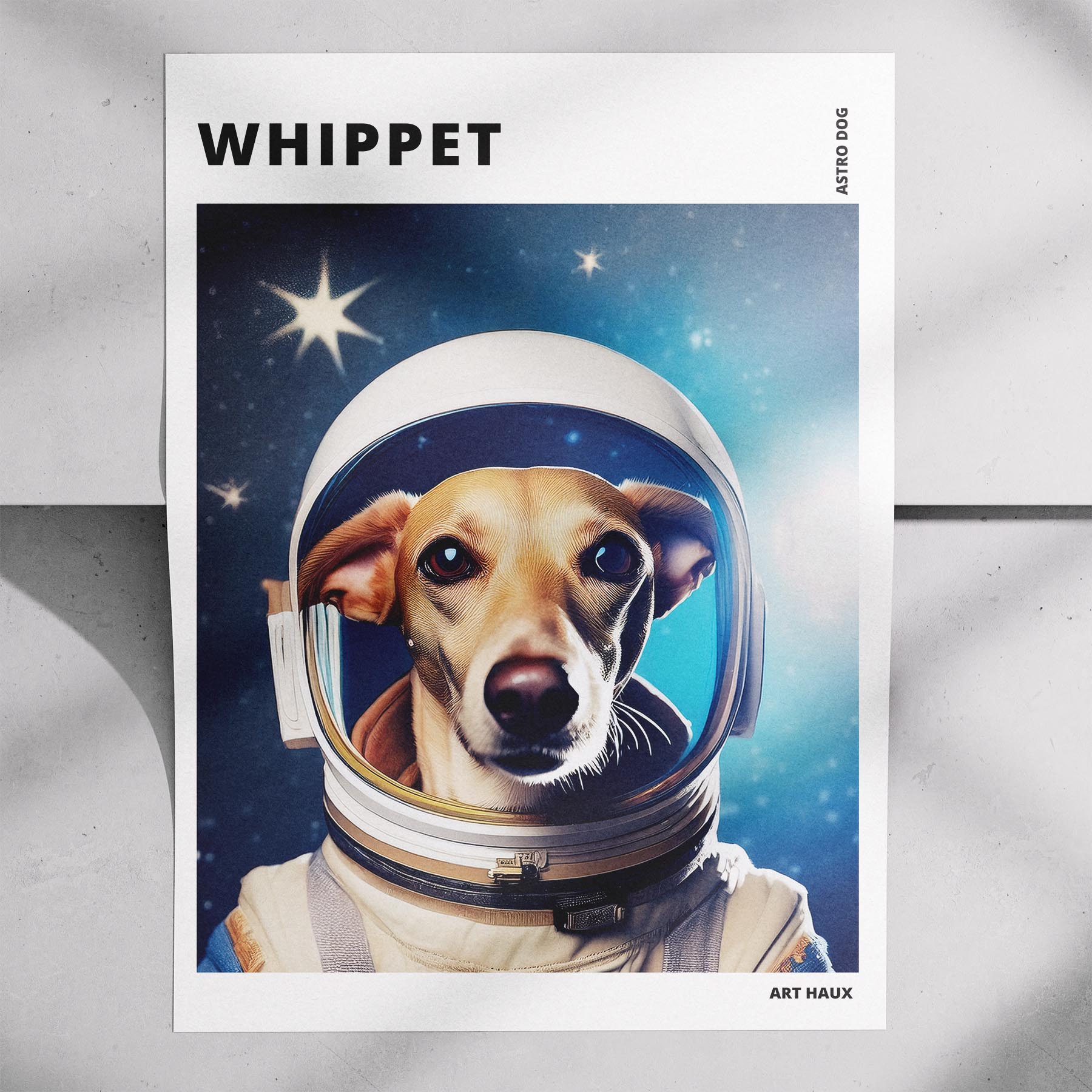 Whippet Astronaut Dog Series with Text Astro Dog image 7