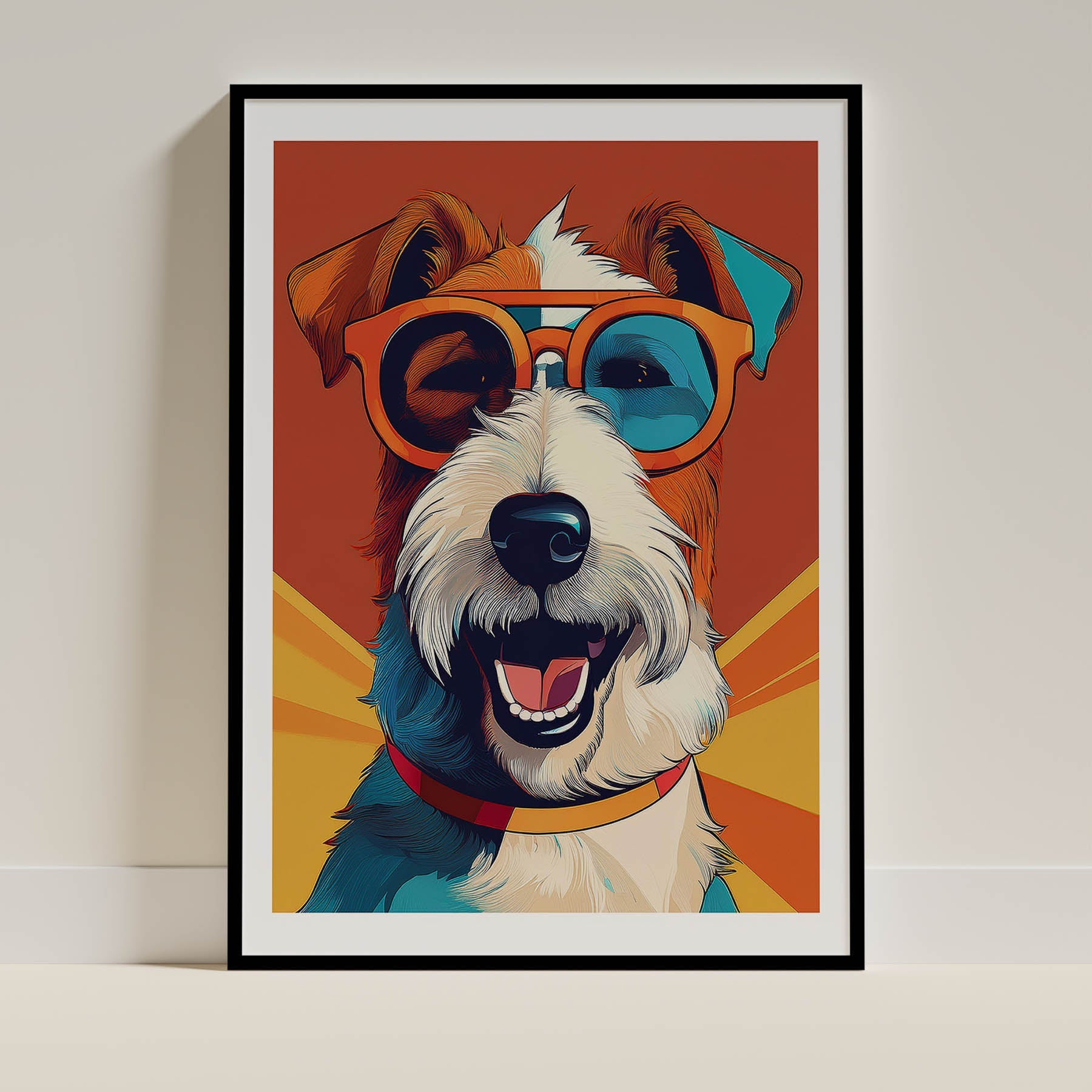 Fox Terrier In Colourful Sunnies 1 image 0