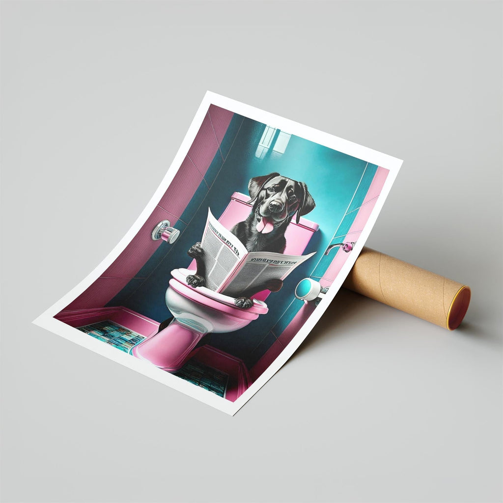 Labrador Retriever Toilet Dogs PInk and Turquise image 6