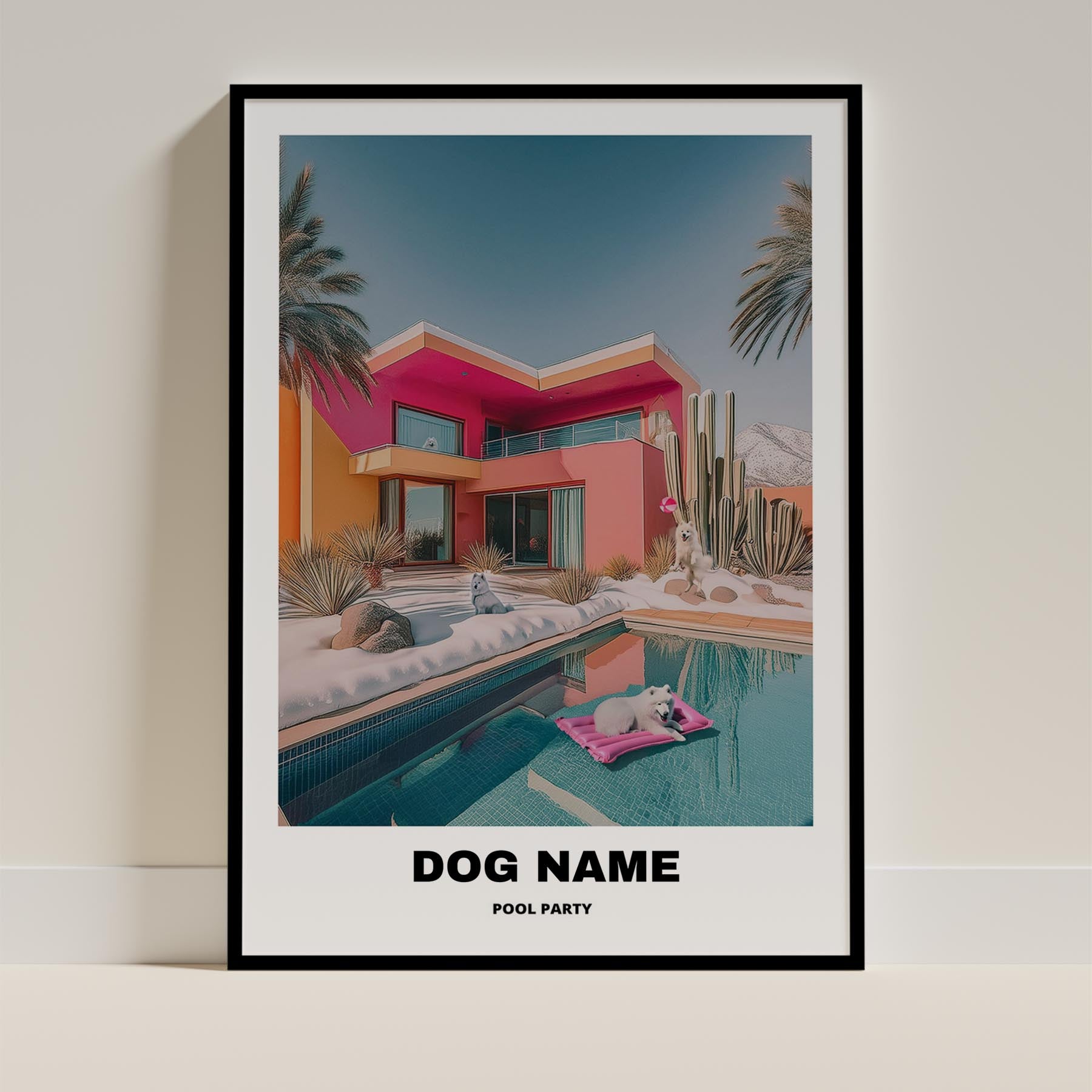 Samoyed Custom Pool Party WITH TEXT image 0