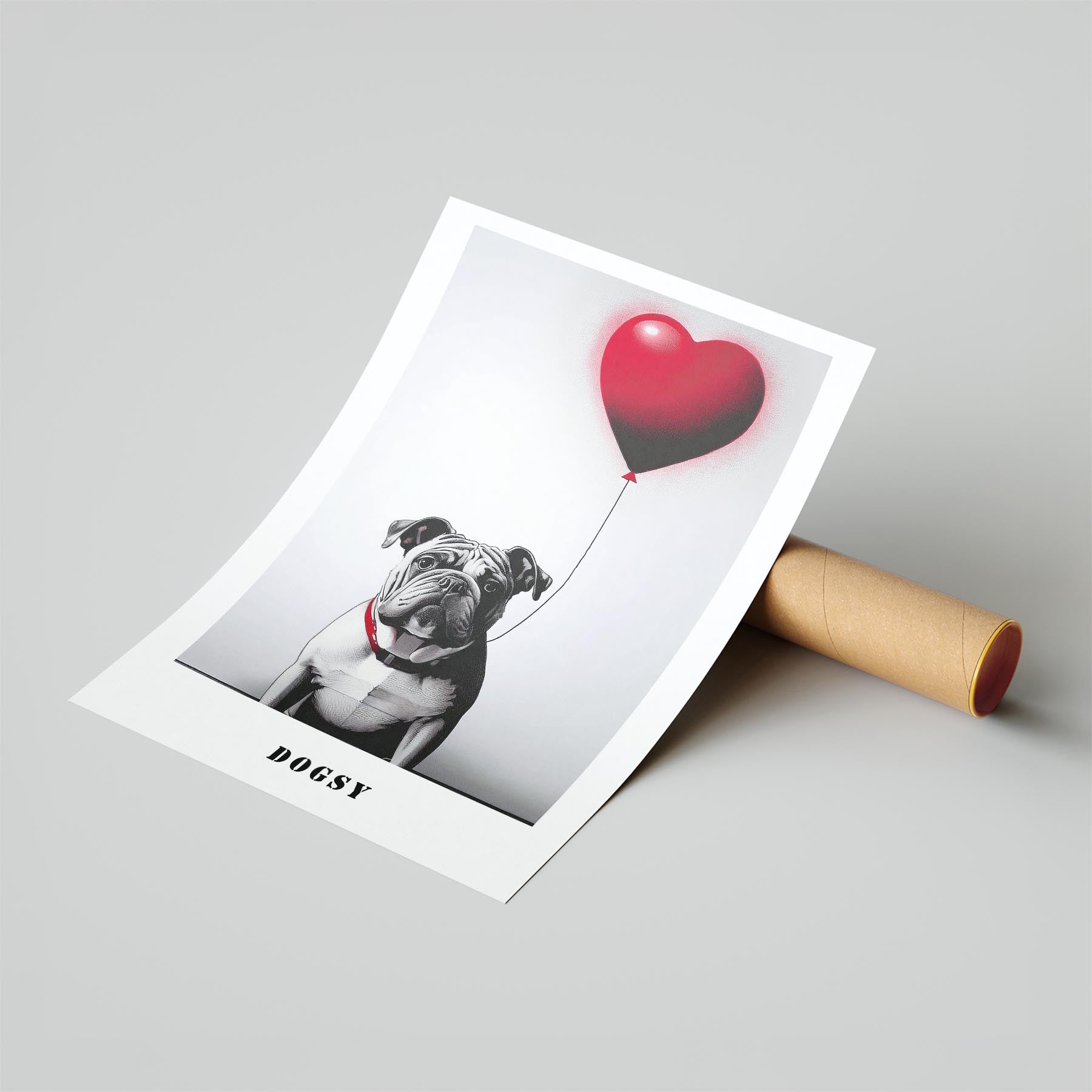 Bulldog DOGSY Series inspired by the Art of Banksy with text Dogsy image 6