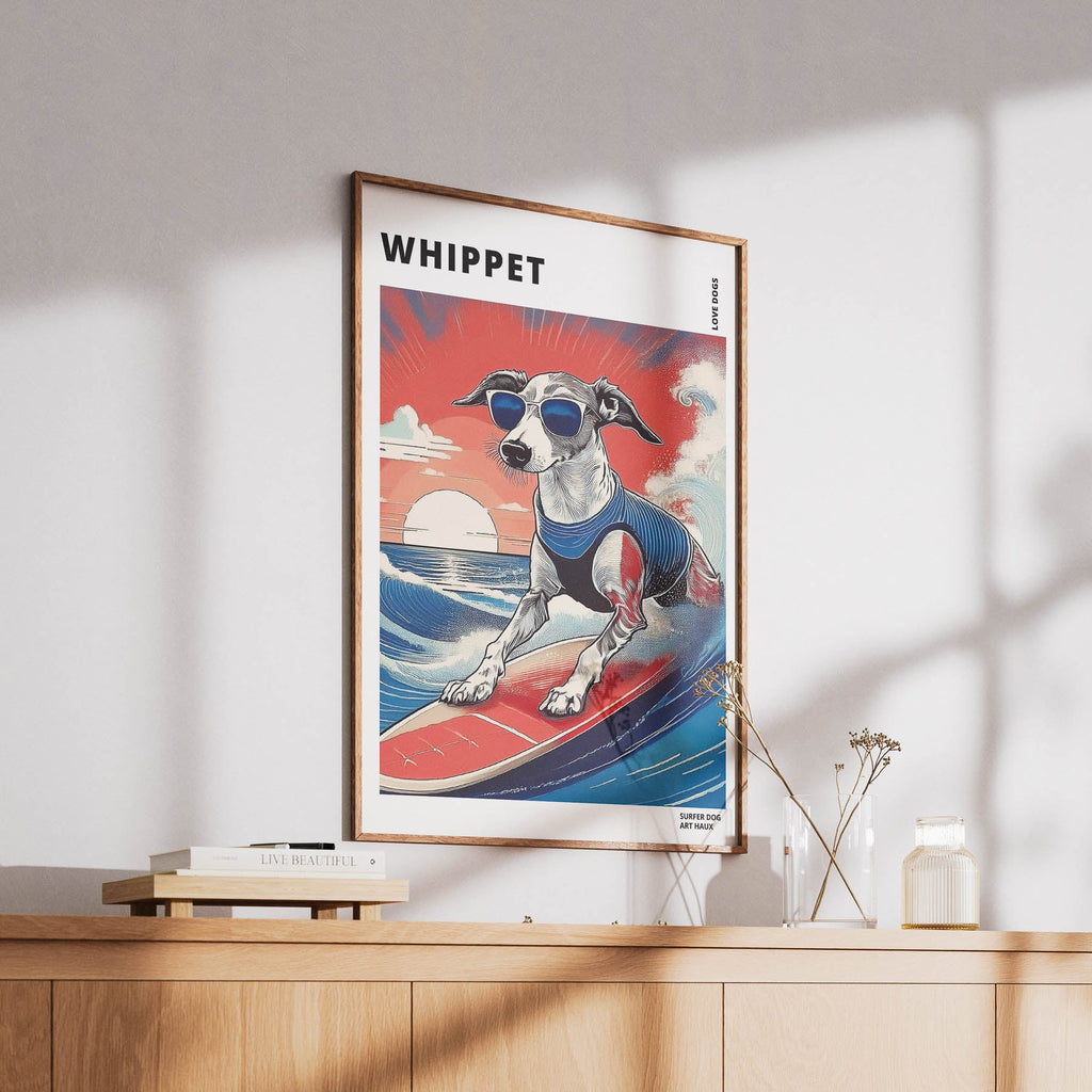 Whippet Hokosai Surfer Dogs 1 image 6