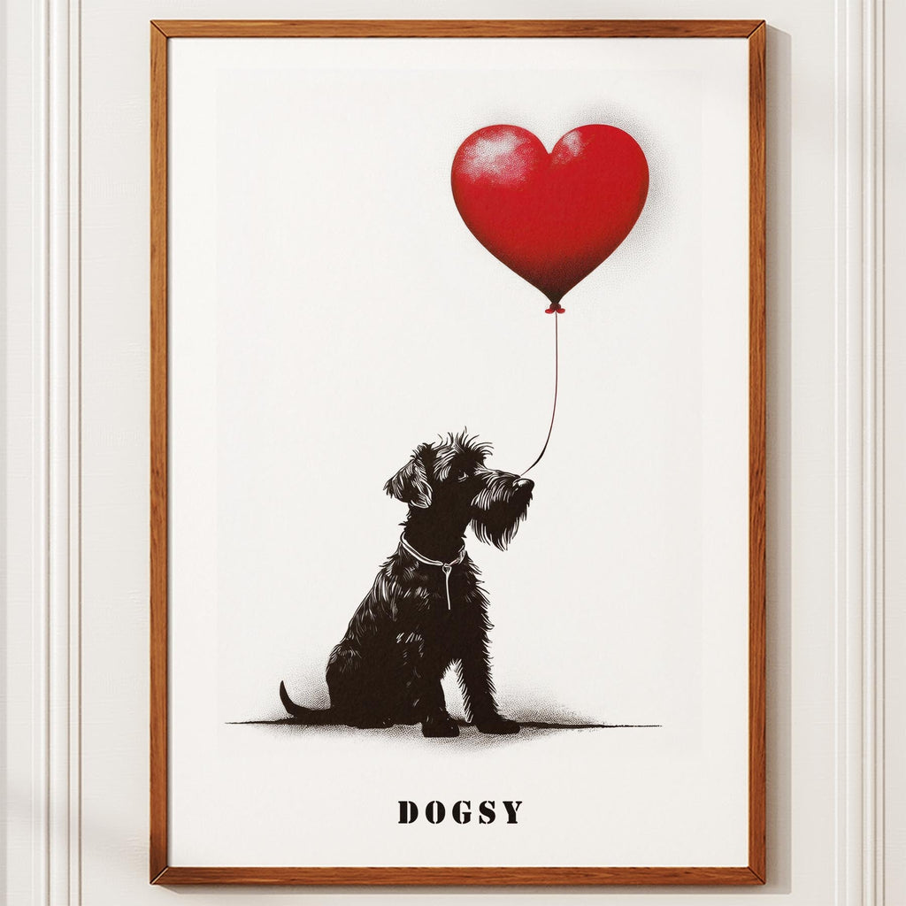 Irish Terrier DOGSY Series inspired by the Art of Banksy with text Dogsy image 10