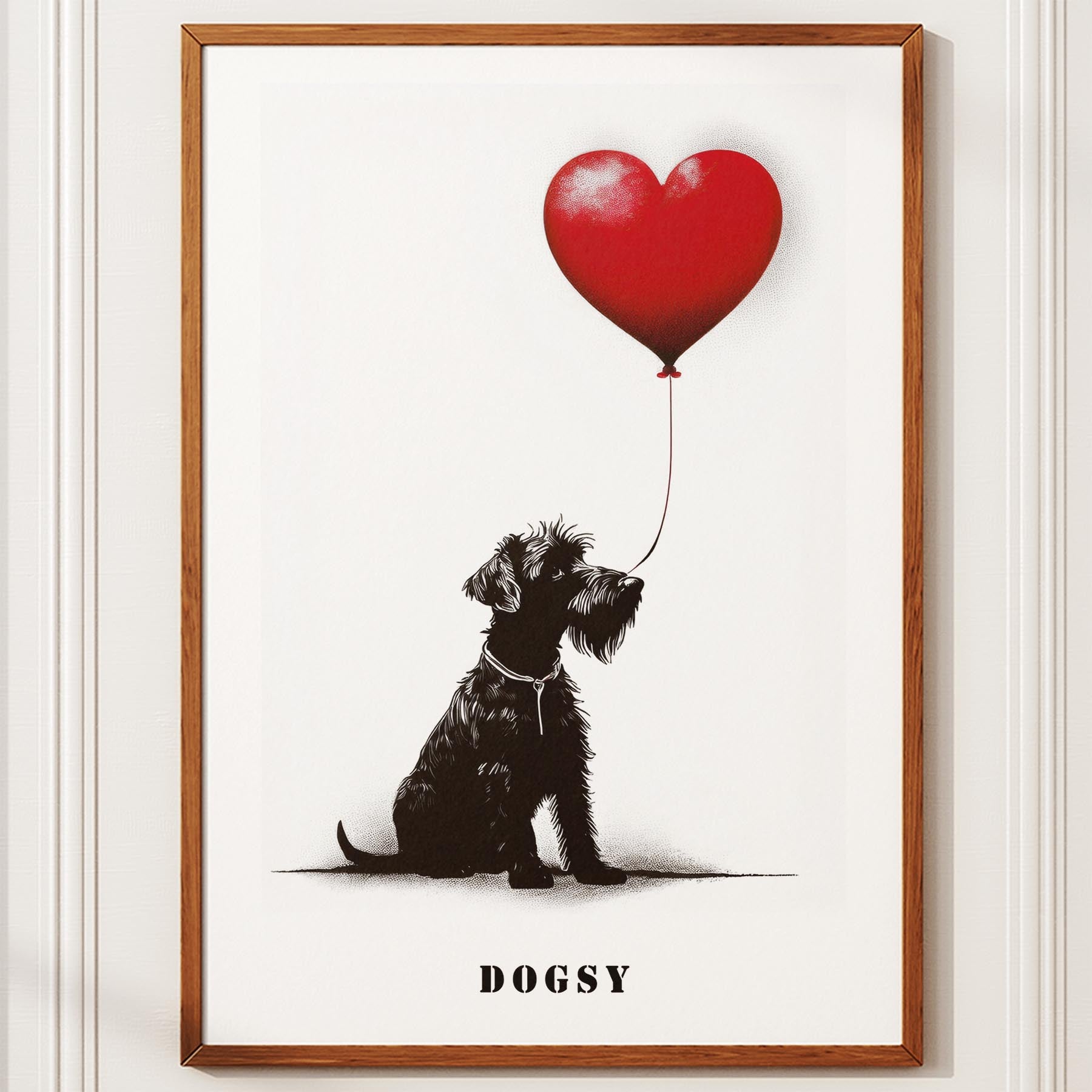 Irish Terrier DOGSY Series inspired by the Art of Banksy with text Dogsy image 10