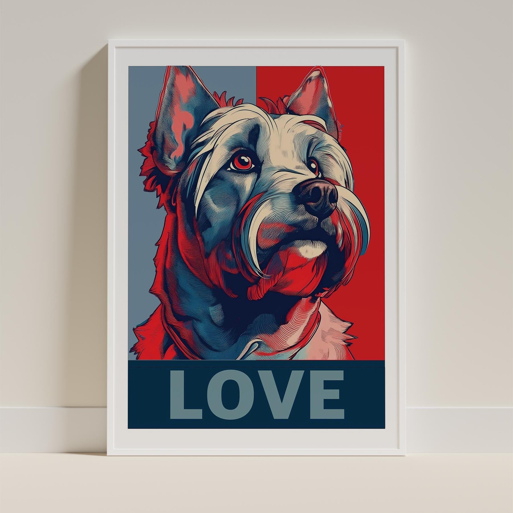 Australian Silky Terrier LOVE Series Inspired by the Obama Poster image 9