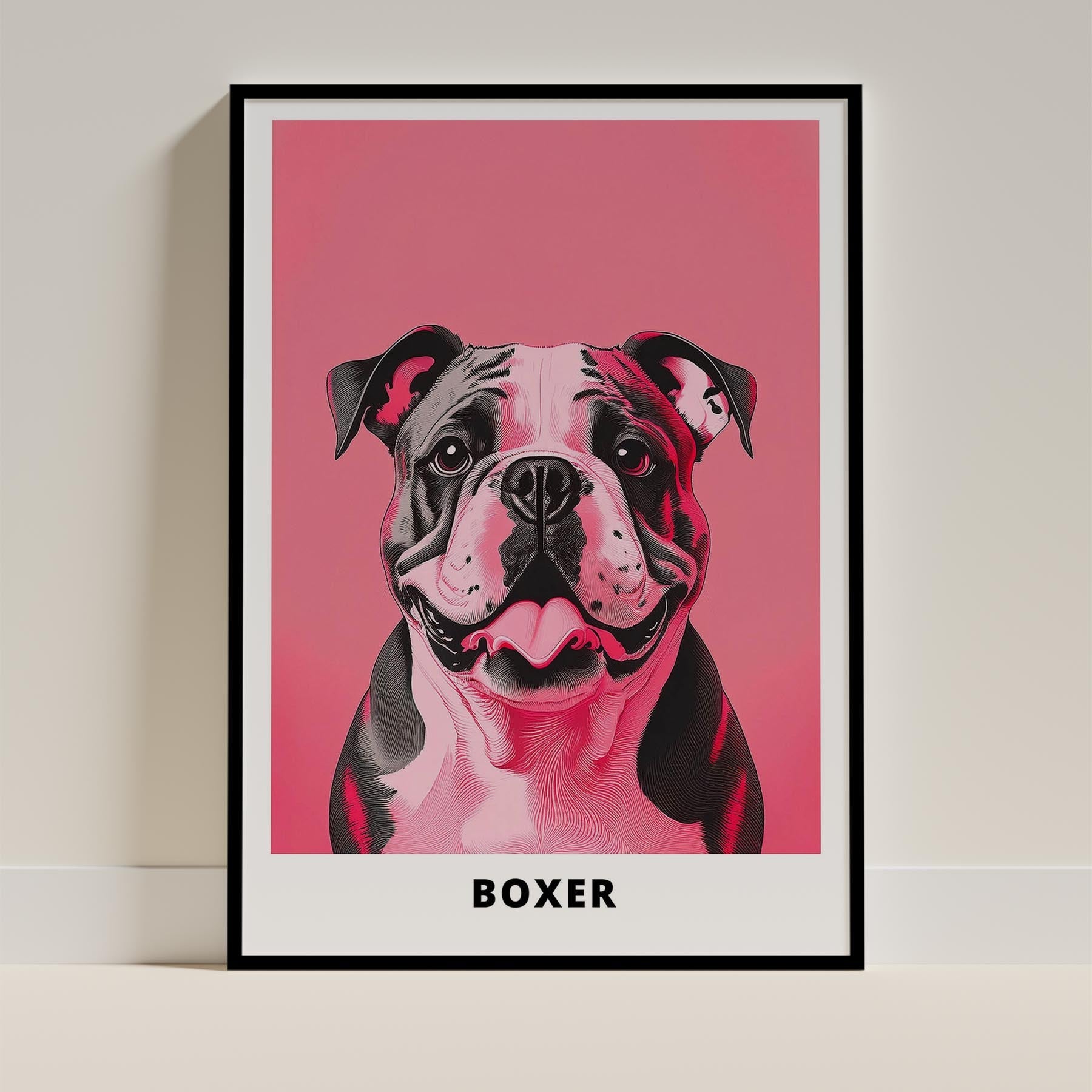 Boxer Pink and Black Dog Series  2 image 0