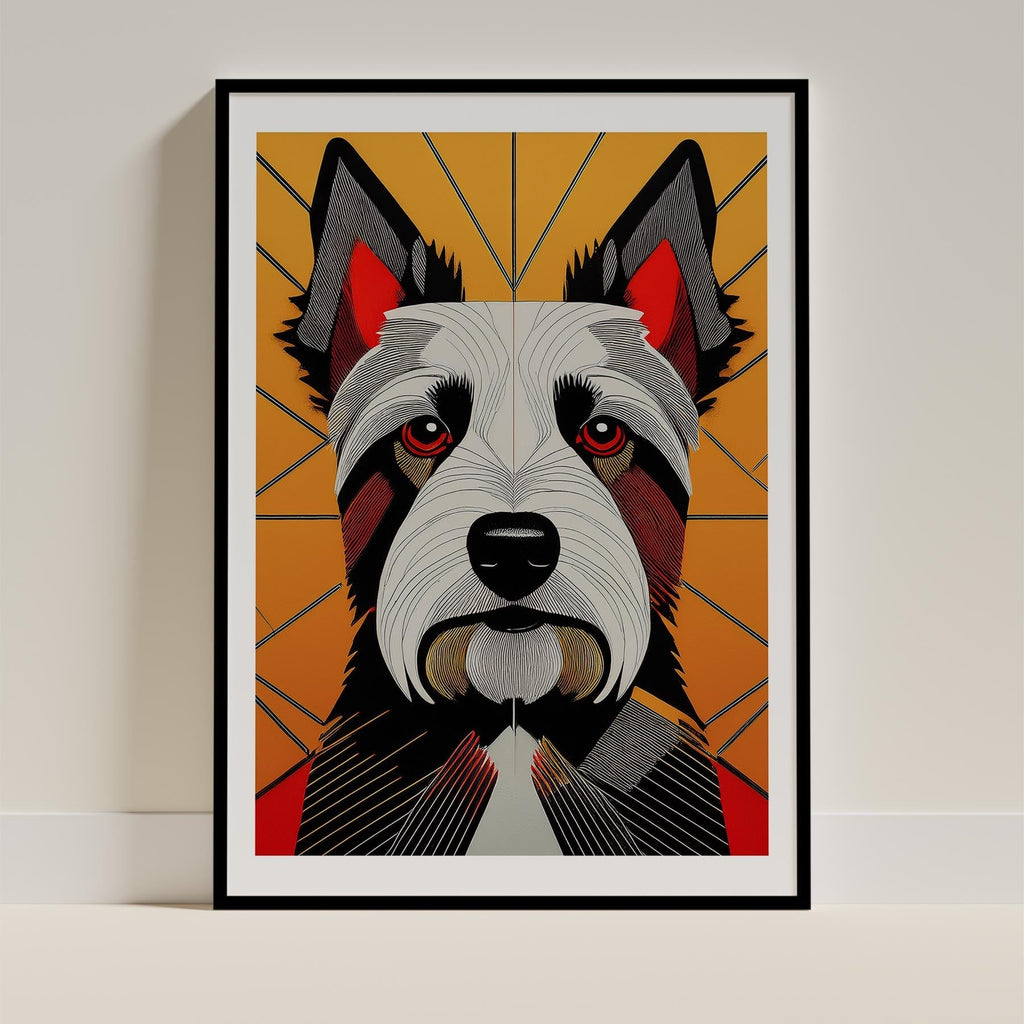 Australian Terrier Geometric Orange Series image 0