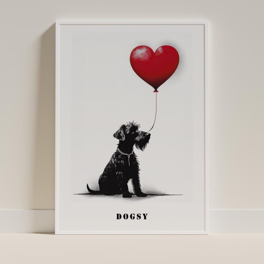 Irish Terrier DOGSY Series inspired by the Art of Banksy with text Dogsy image 9