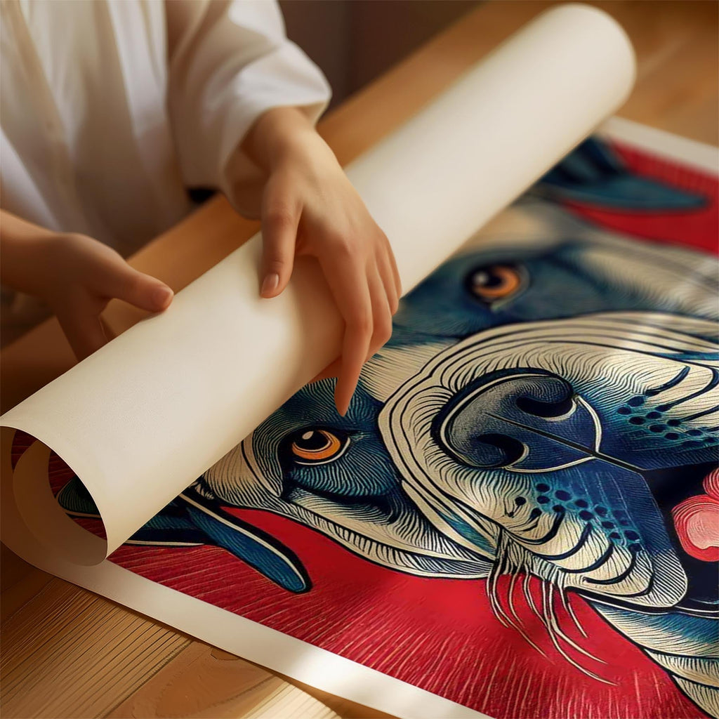 Bullmastiff Hokusai Japanese Inspired Dog Series image 1