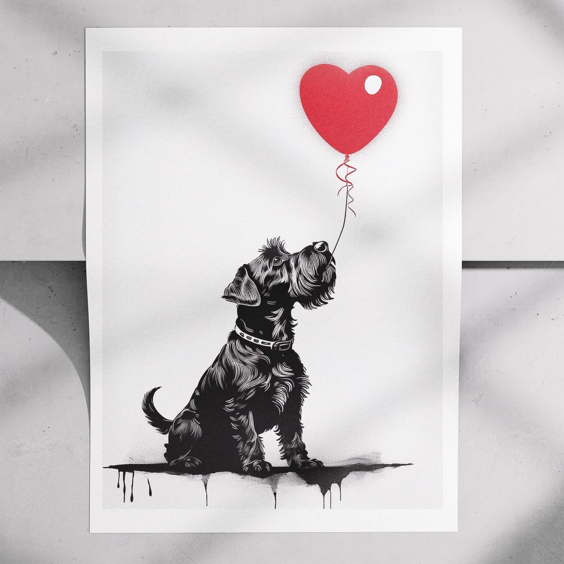 Schnauzer DOGSY Series inspired by the Art of Banksy image 7