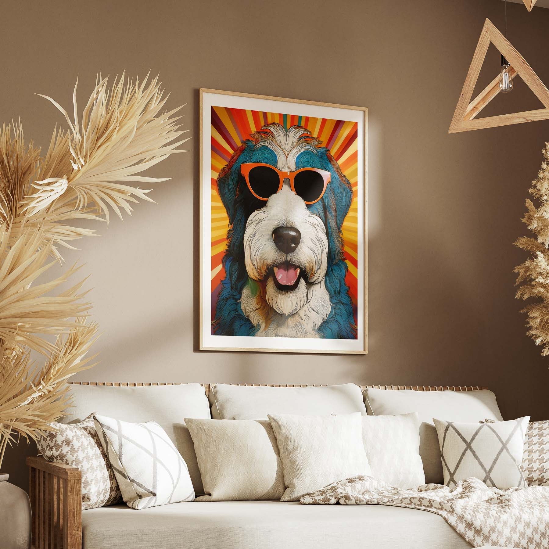 Old English Sheep Dog In Colourful Sunnies 13 image 5