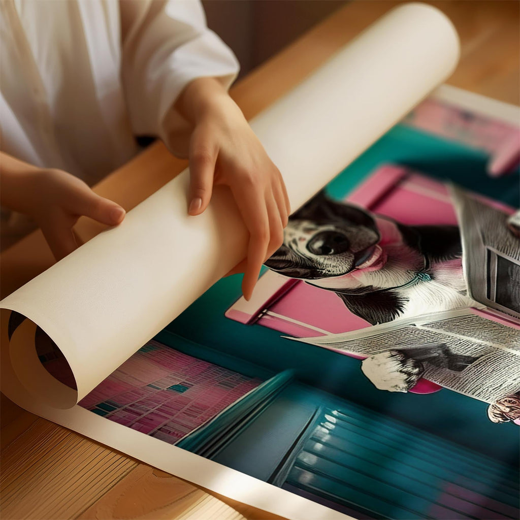 Cattle Dog Toilet Dogs PInk and Turquise image 1