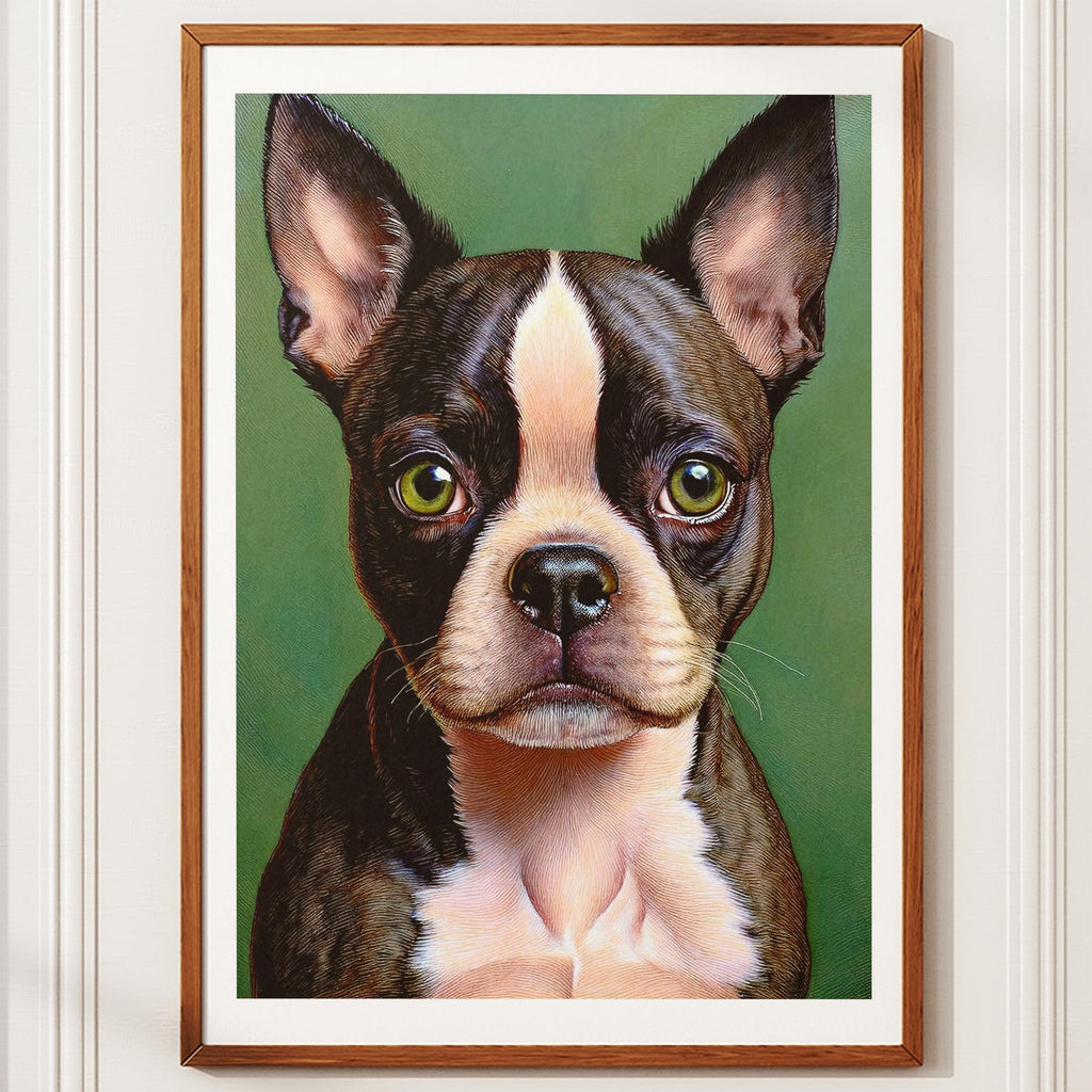 Boston Terrier Green Painted Series image 10