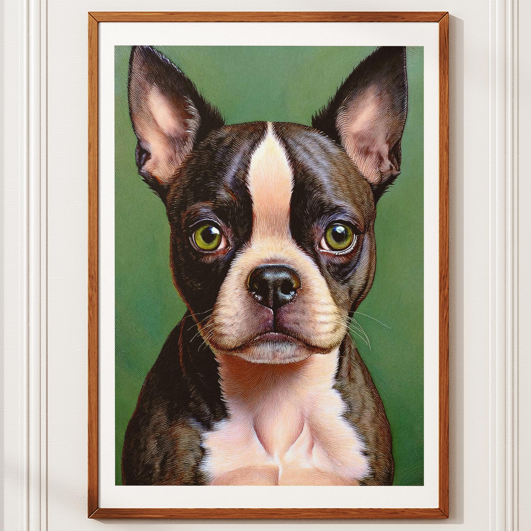 Boston Terrier Green Painted Series image 10