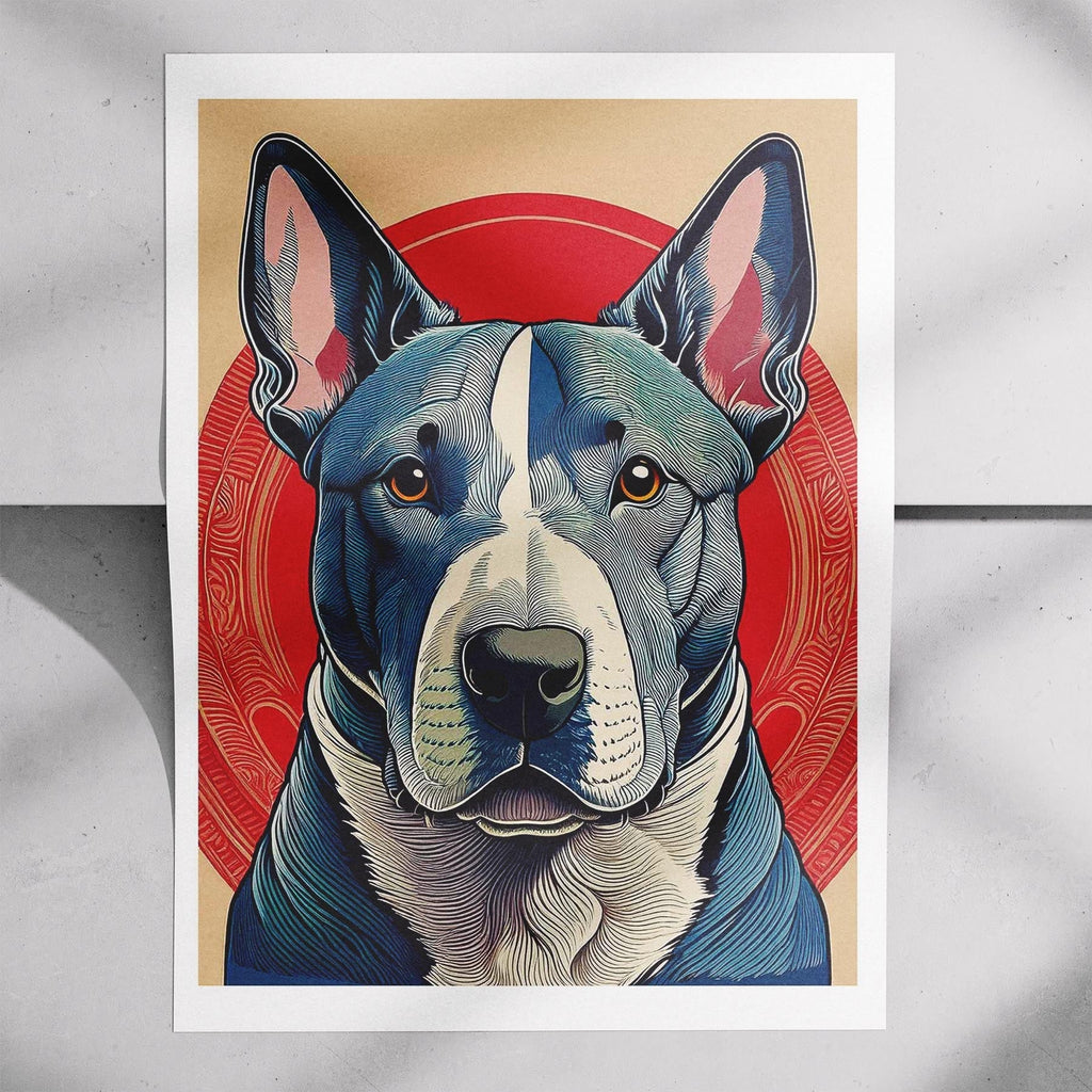 Bull Terrier Hokusai Japanese Inspired Dog Series 1 image 7