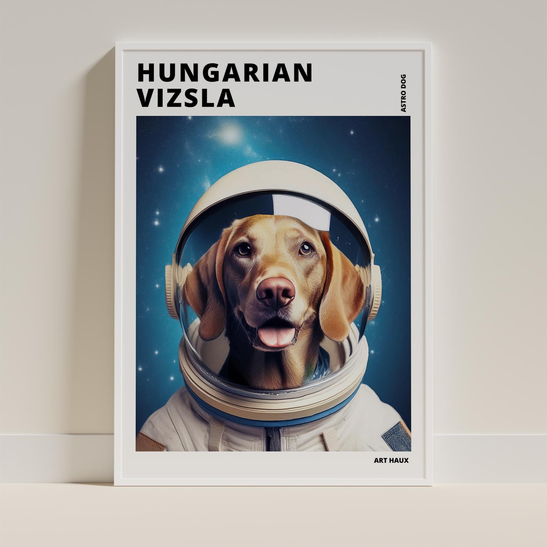 Hungarian Vizsla Astronaut Dog Series with Text Astro Dog image 9