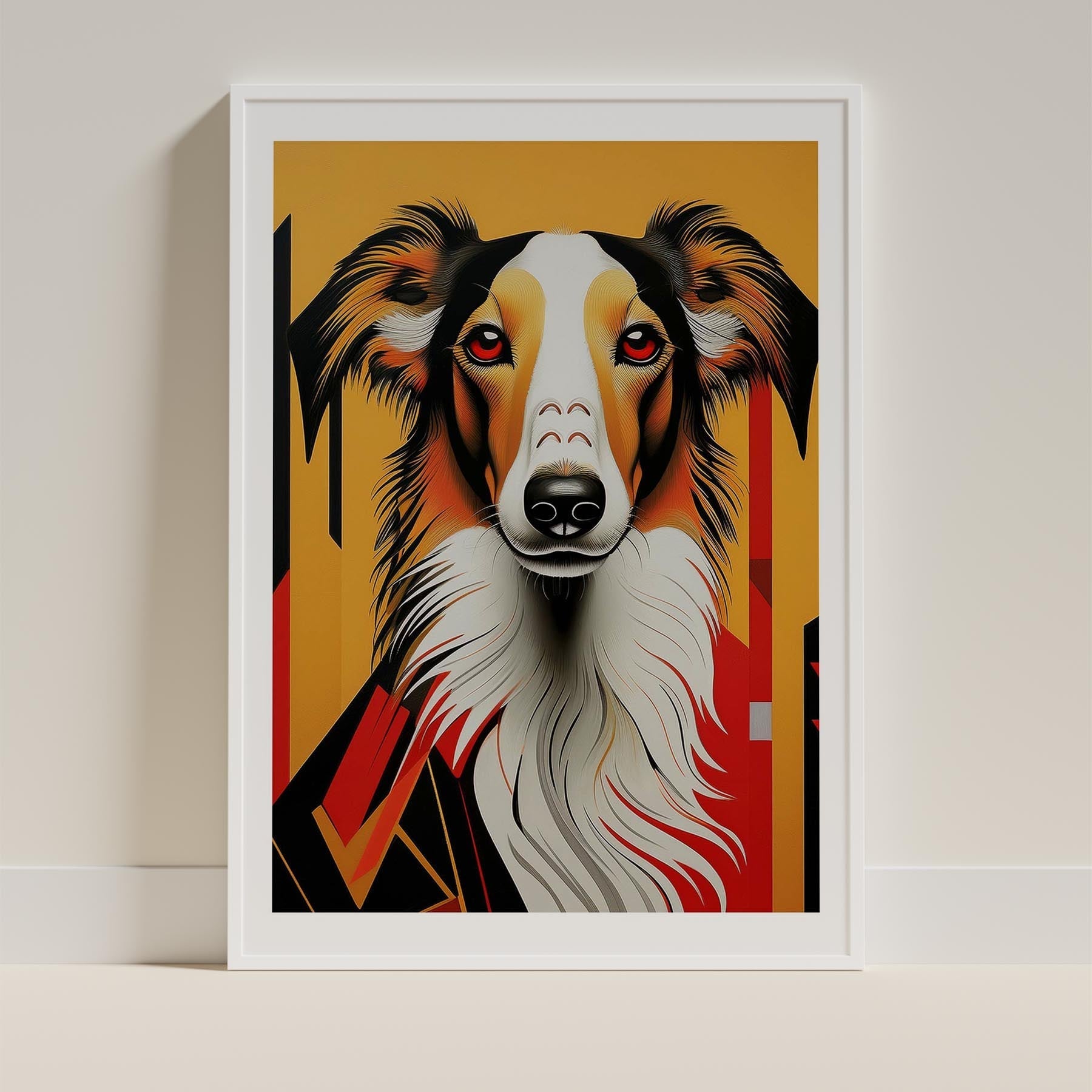 Borzoi Geometric Orange Series image 9