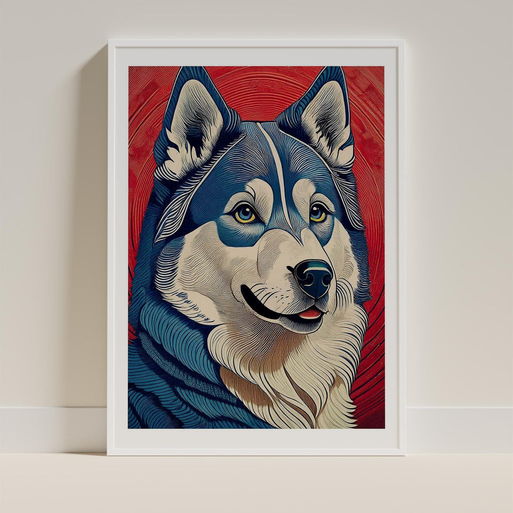 Siberian Husky Hokusai Japanese Inspired Dog Series image 9