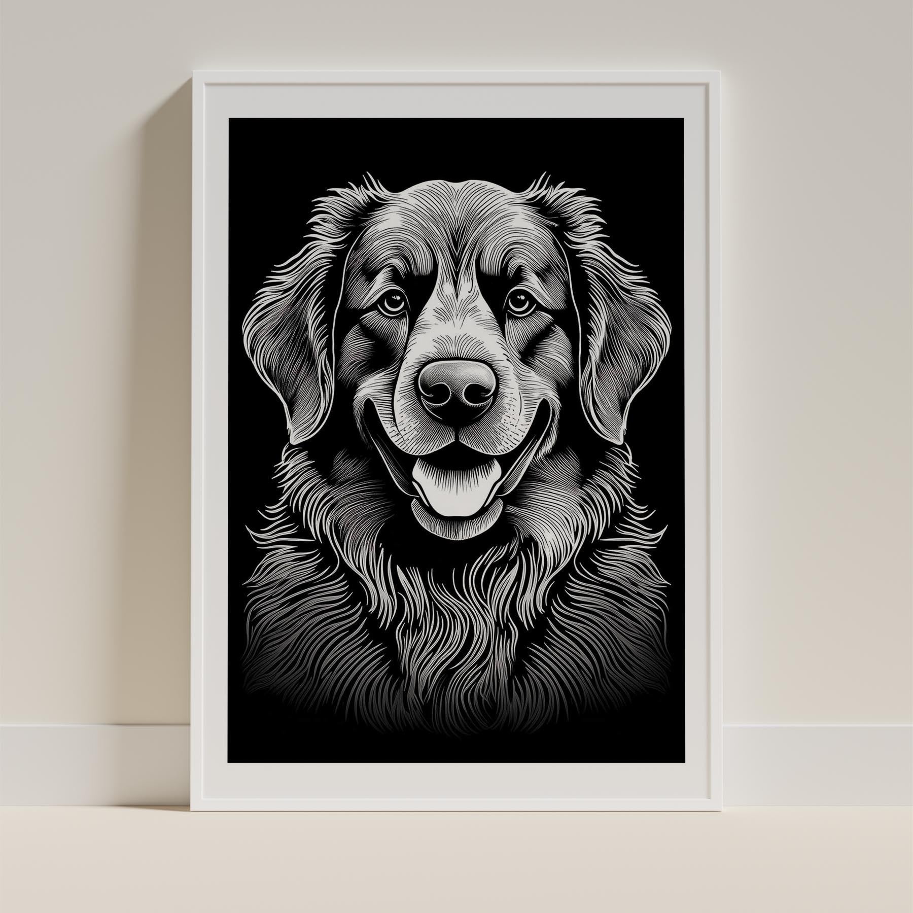 Newfoundland Line Dog Series in Black and White image 9