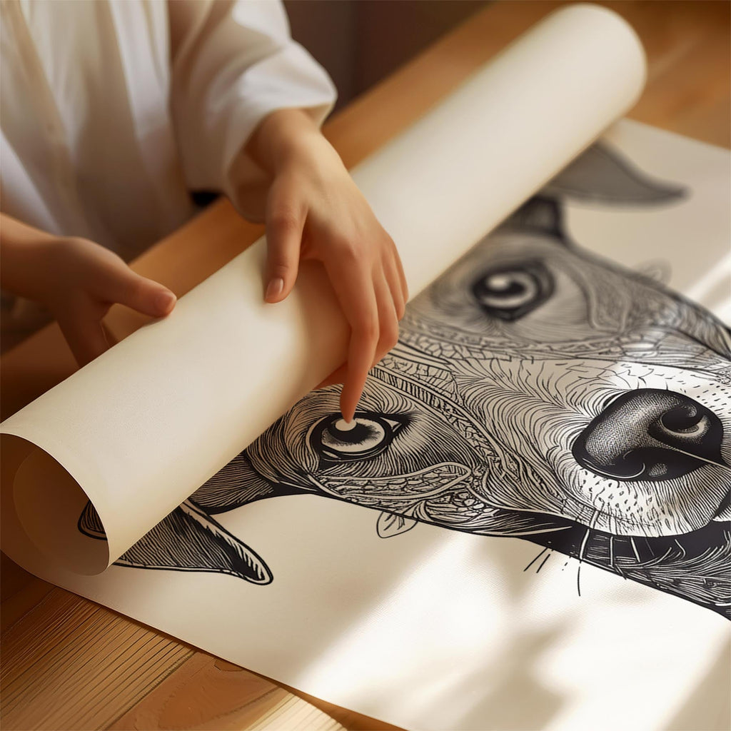 Whippet Mandala Black and White Dog Series image 1