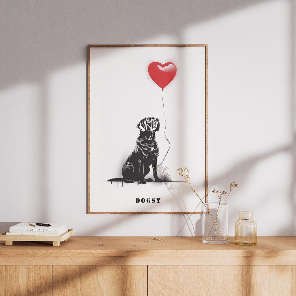 Neapolitan Mastiff DOGSY Series inspired by the Art of Banksy with text Dogsy image 8