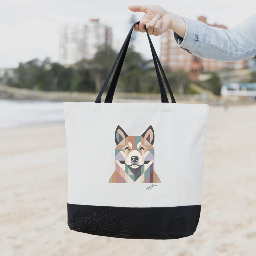 Akita Inu Vintage Chic Graphic Bag image 1