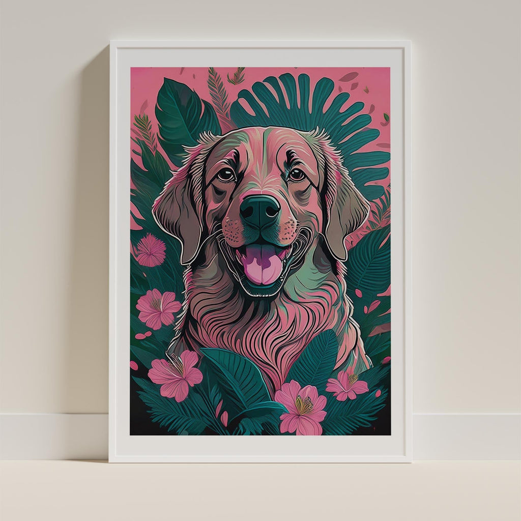 Golden Retriever Flowery Dog image 9