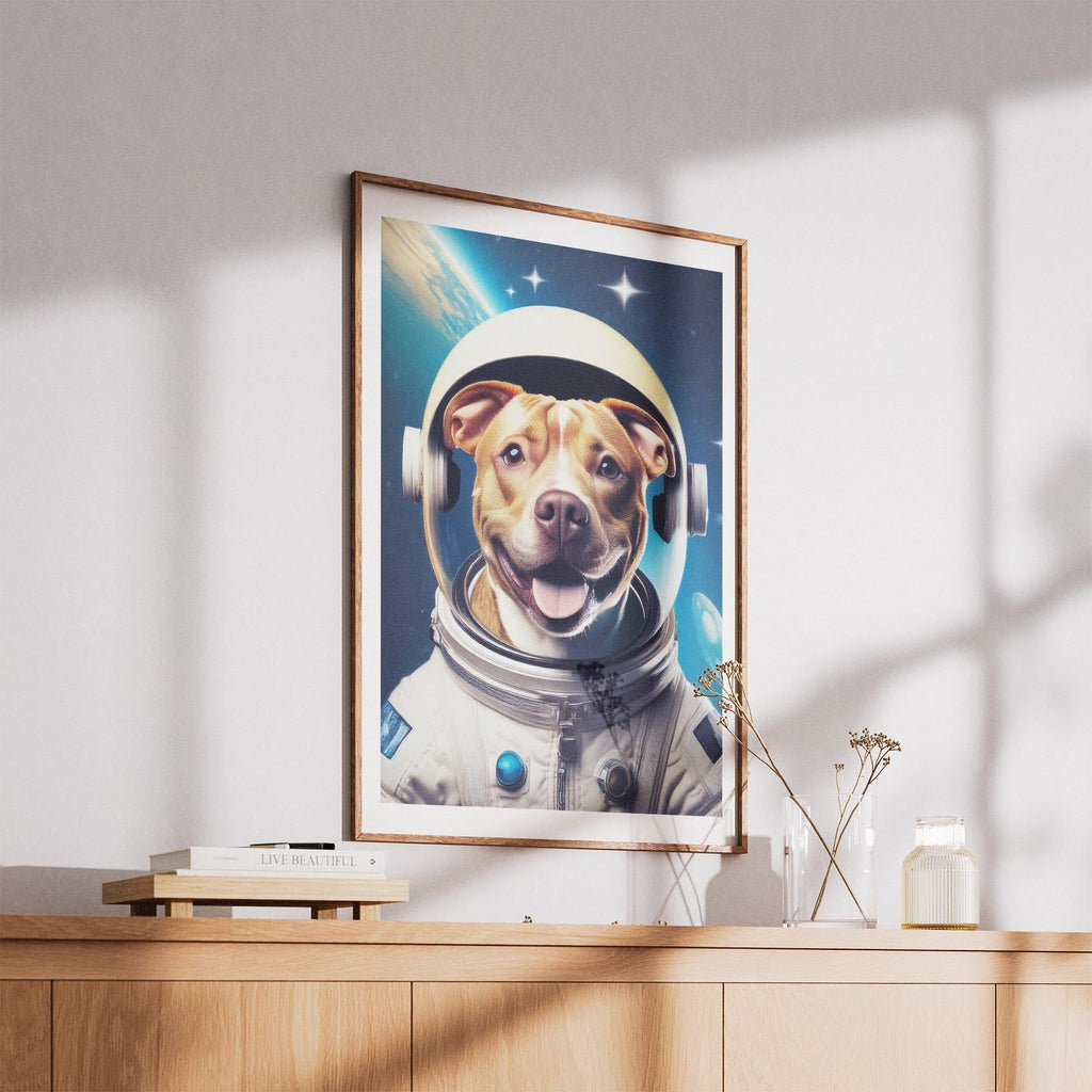 American Pitbull Terrier Astronaut Dog Series image 5