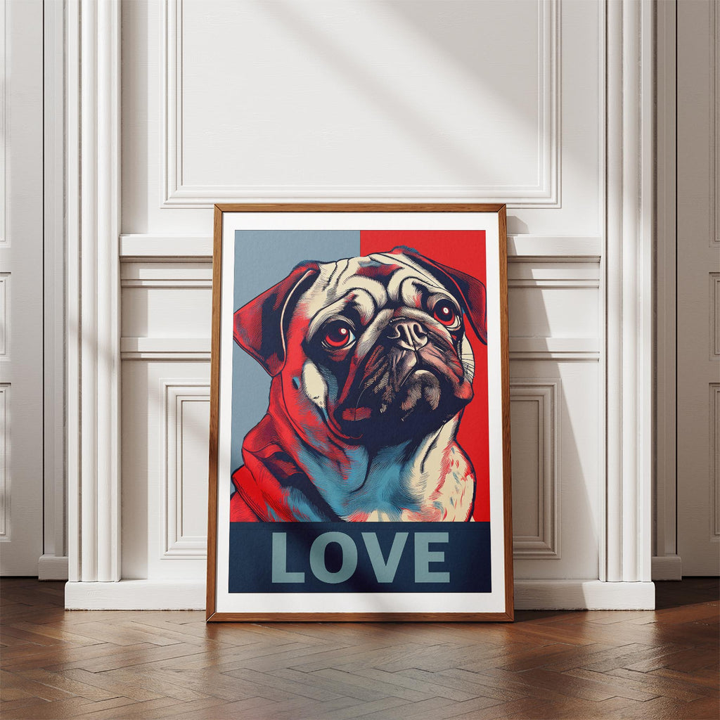 Pug LOVE Series Inspired by the Obama Poster image 4
