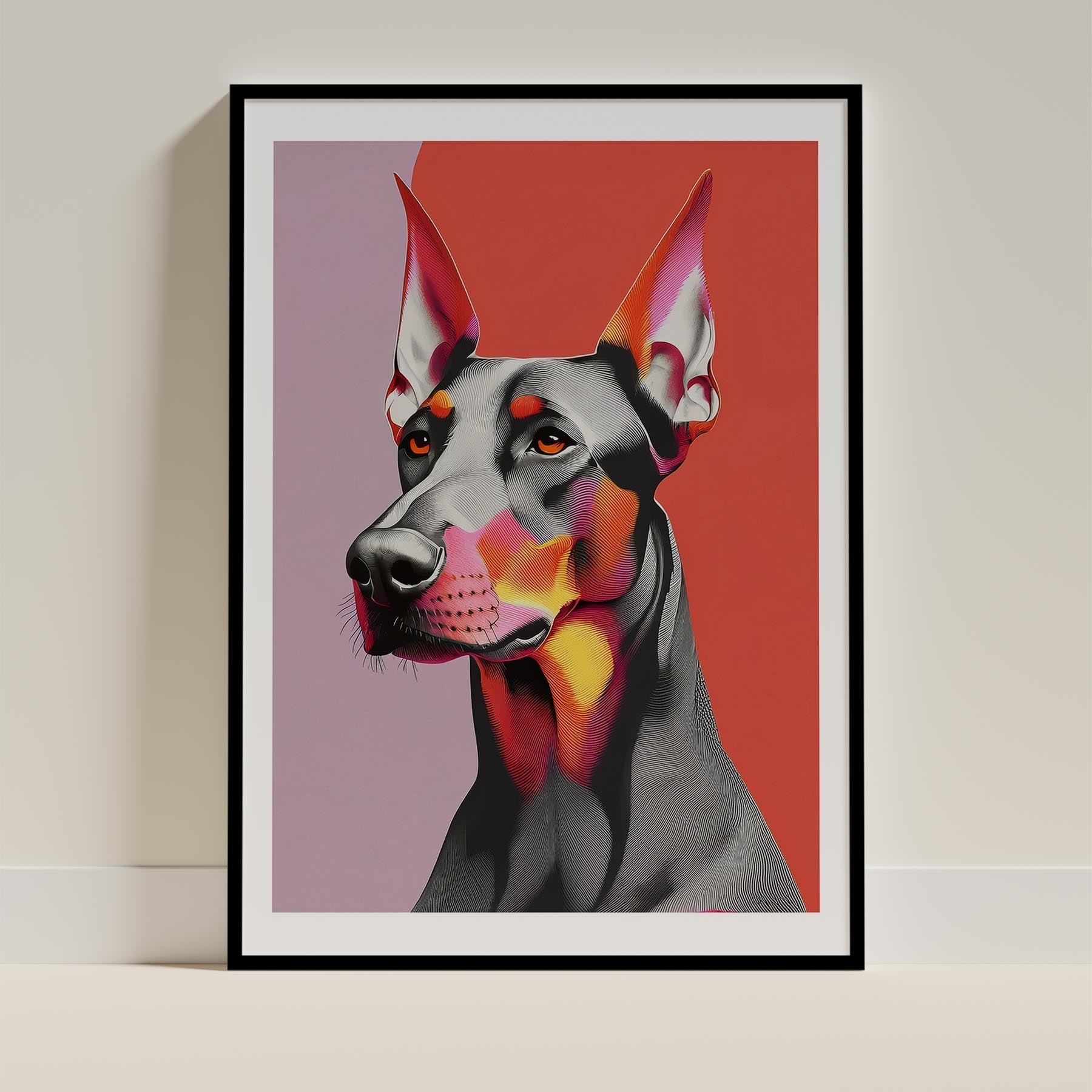 Doberman Modern Pop Dog Series image 0