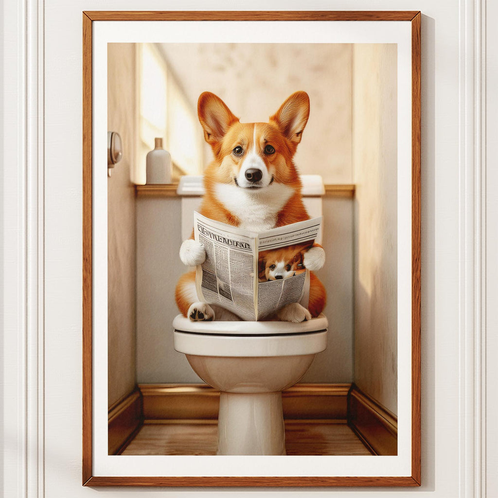 Corgi Toilet Humour Dog Series image 10